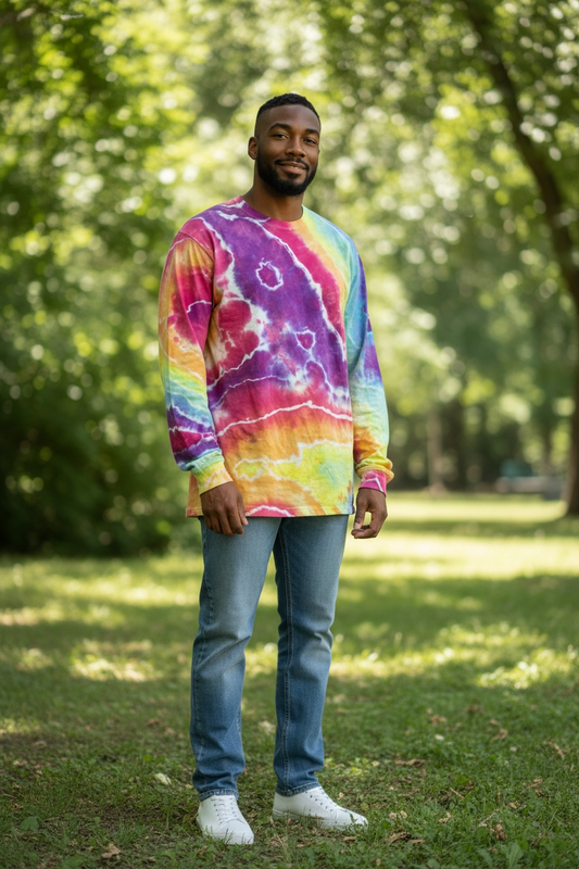 3XLT Neon Daydream Current Long Sleeve Tee
