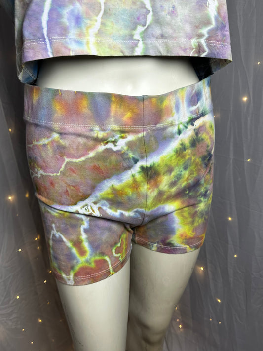 XL Violet Voltage Biker Shorts