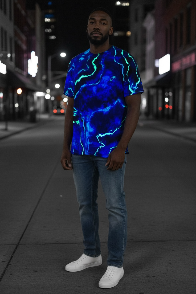 XL Midnight Voltage Tee *UV REACTIVE*