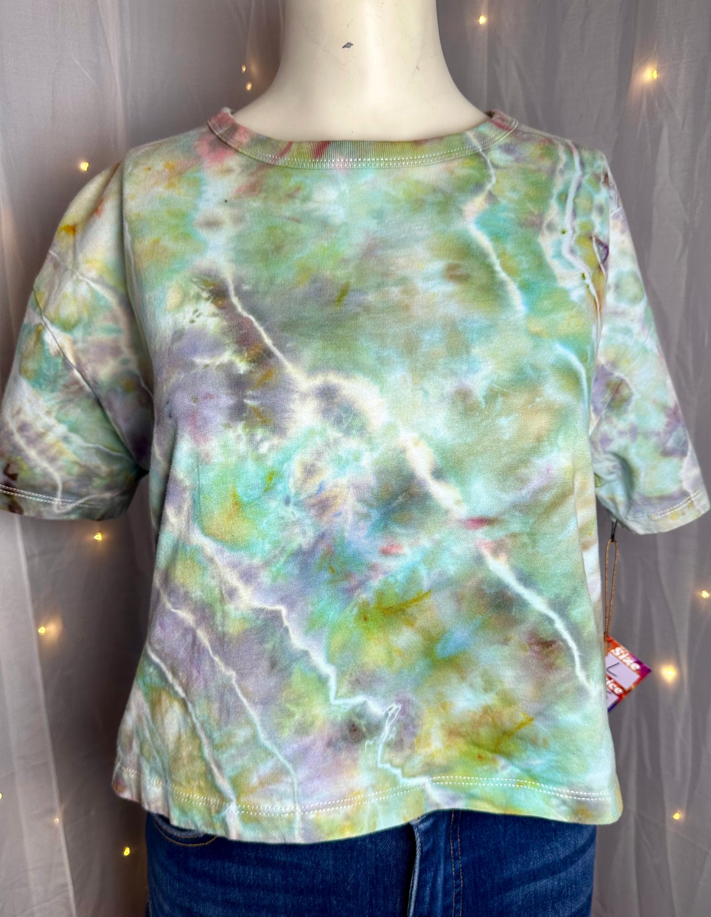 Large Mint Lightning Muse Crop Top