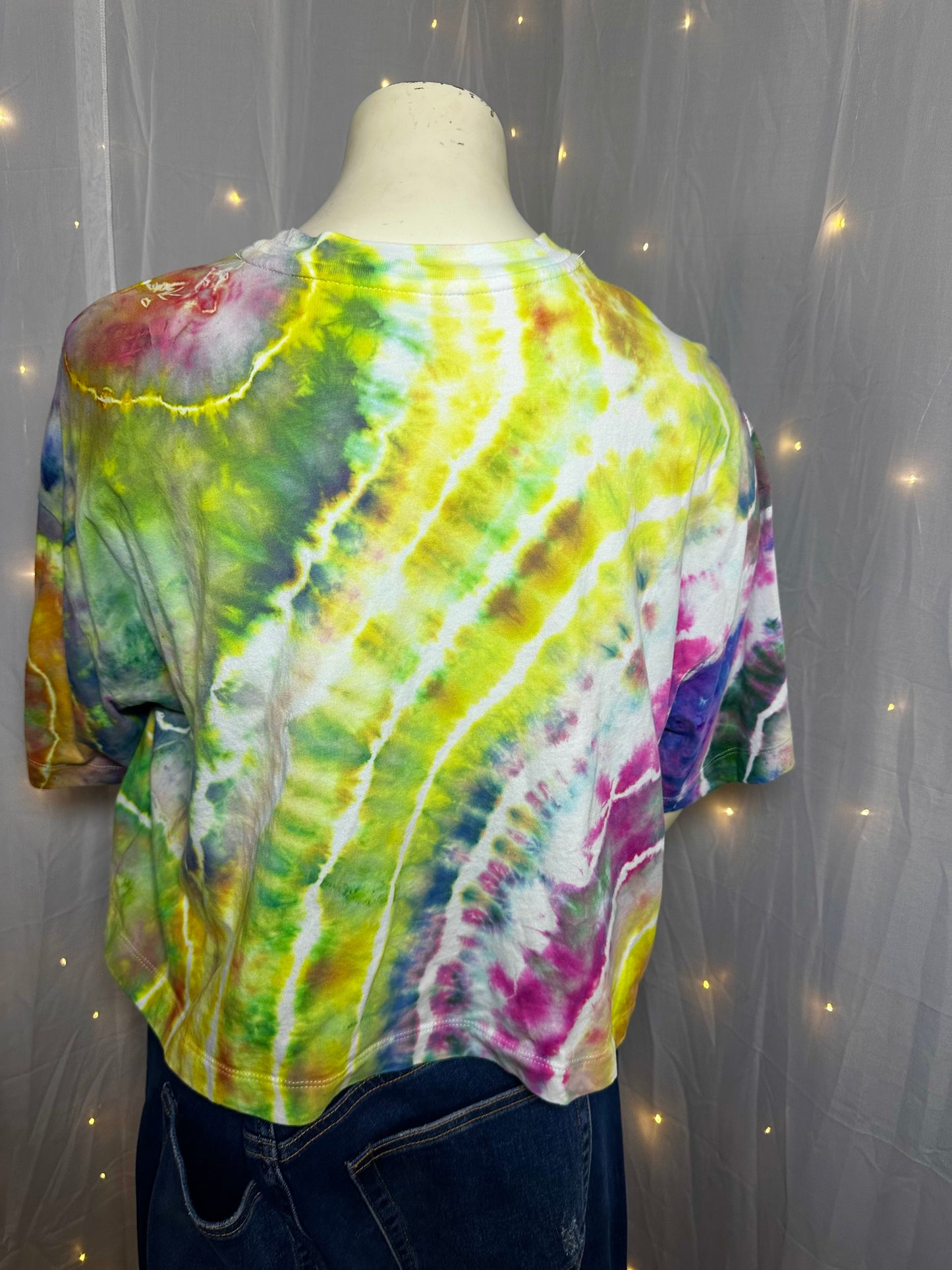 Large Electric Wildflower Storm Crop Tee
