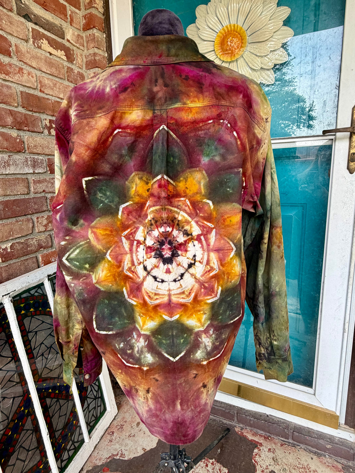 Large Fallen Leaf Mandala Button Down Shirt