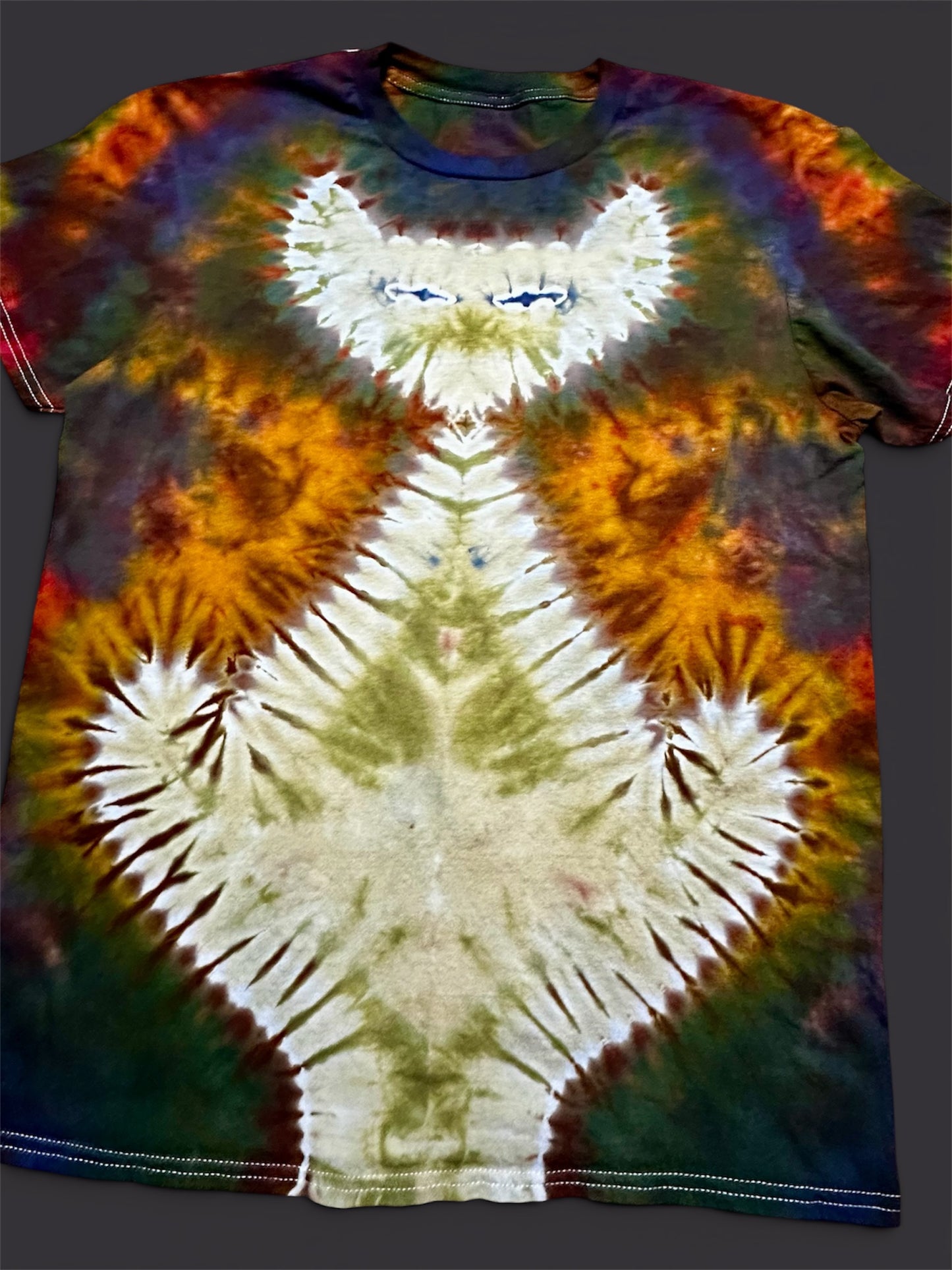 Large Rustic Rainbow Forest Cat Tee