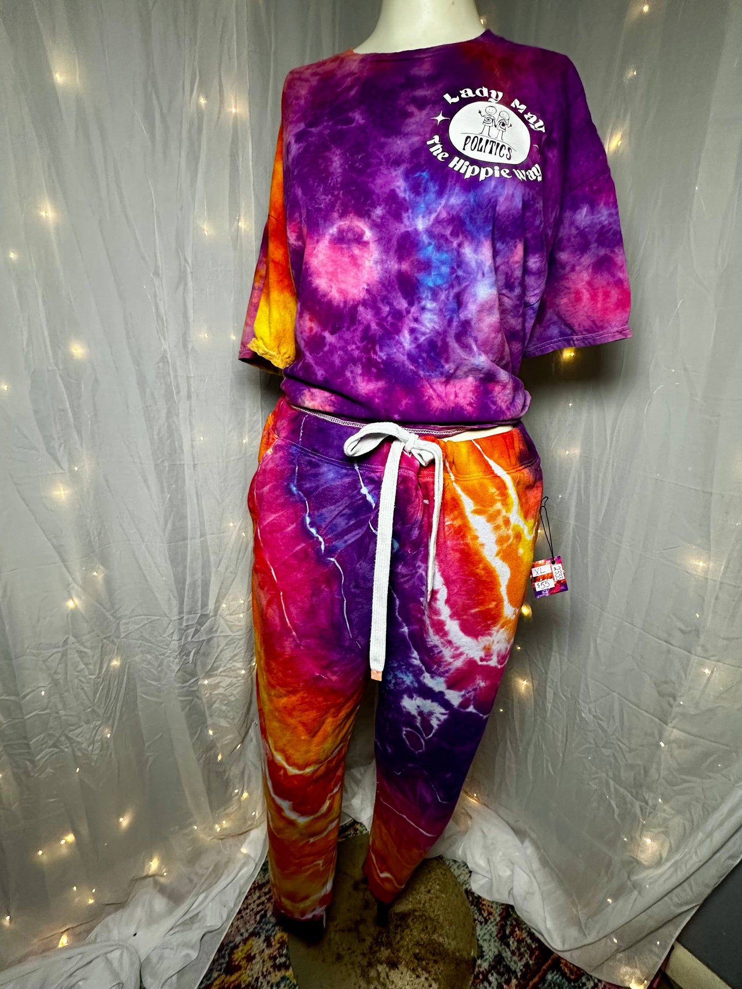 XL Heatwave Geode Hippie Jogger Sweatpants