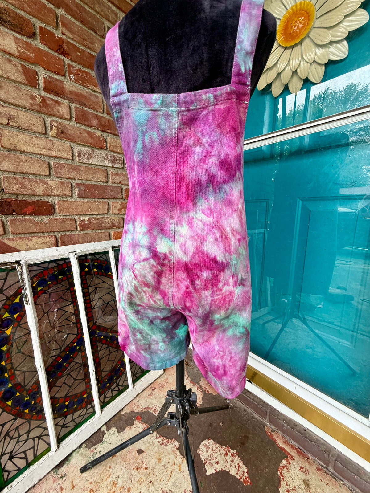Large Pink Moon Shortall *upcycle*