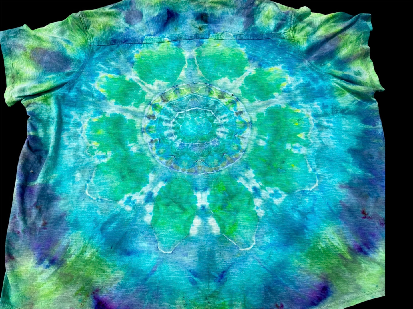 5XL Emerald Lotus Button Down