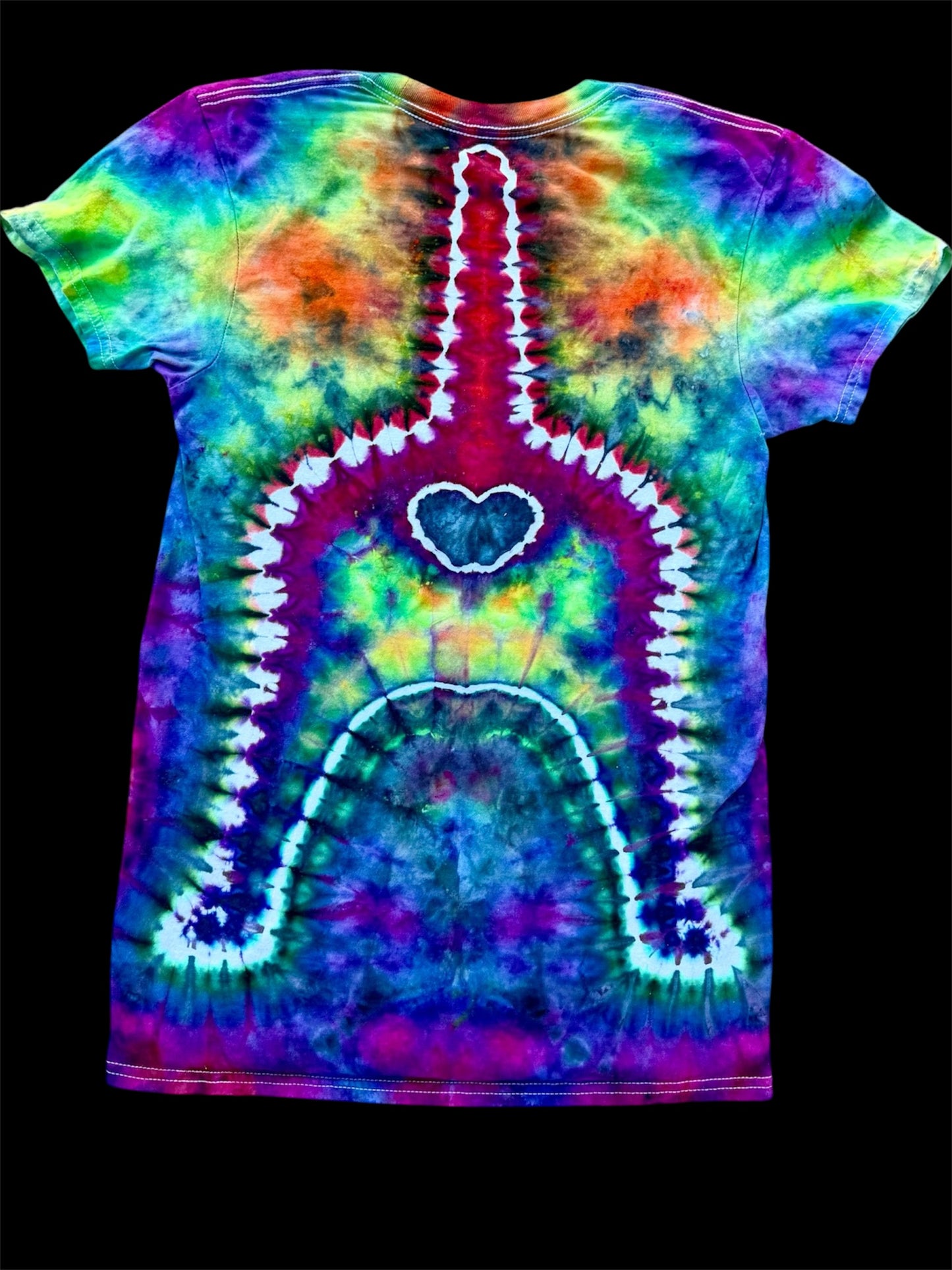 Small Cosmic Rainbow Purrfectly Cheeky Kitty Tee