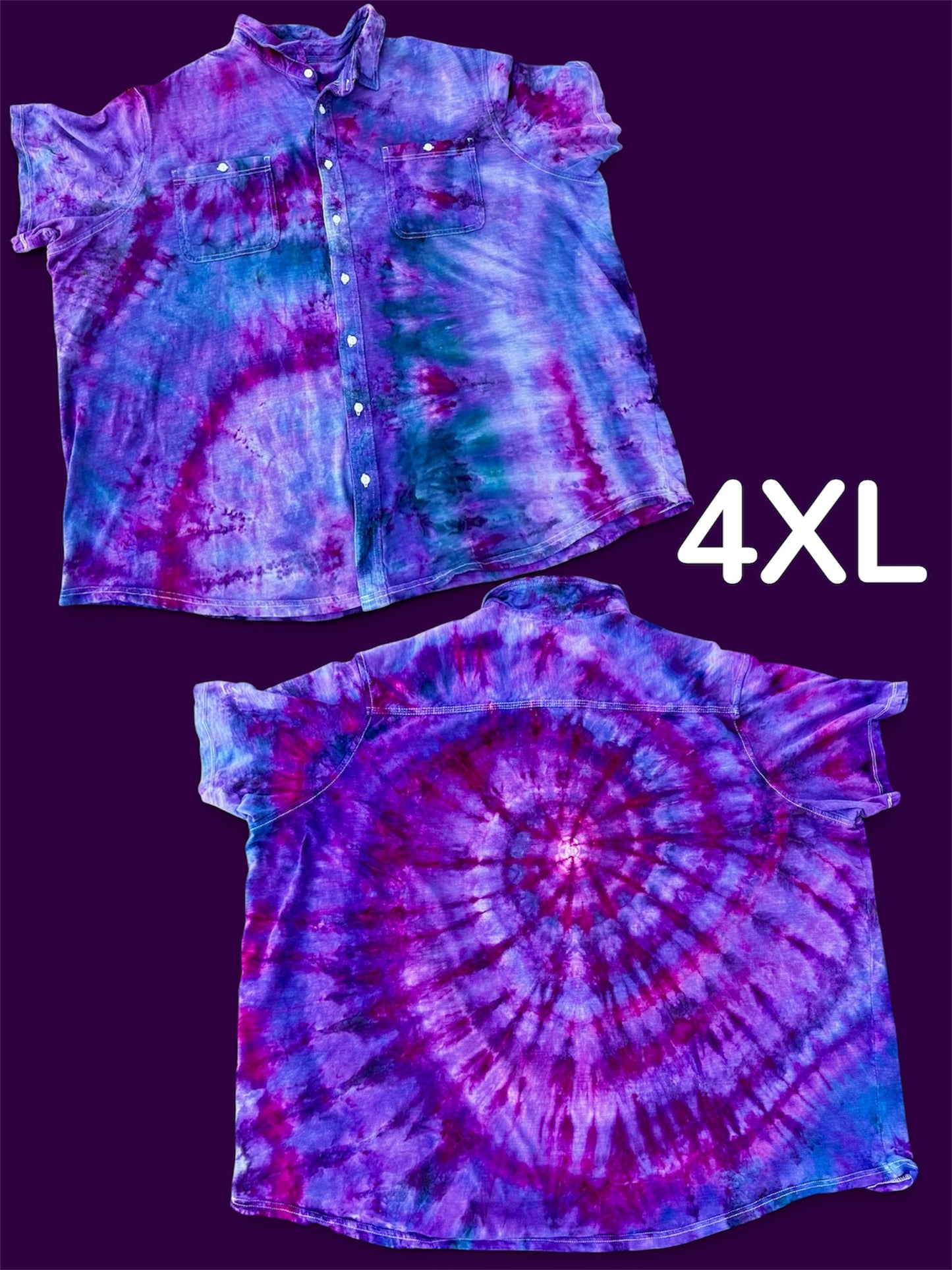 4XL Stardust Tide Button Down