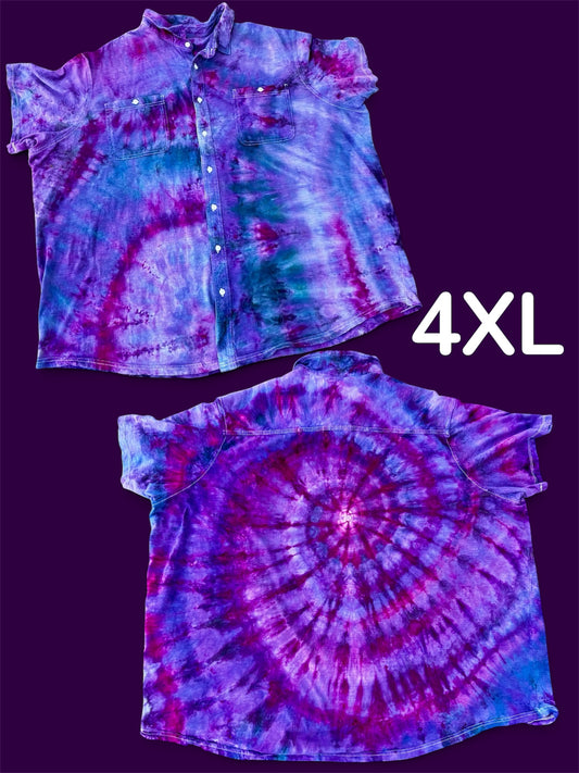 4XL Stardust Tide Button Down