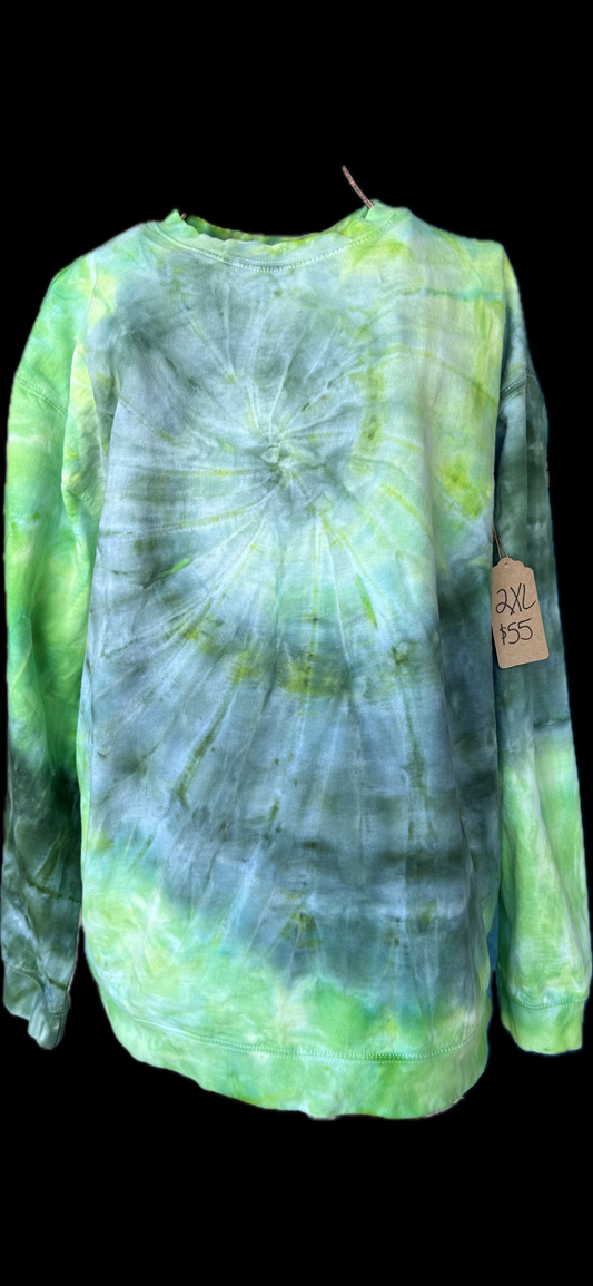 2XL Green Spiral Sweatshirt