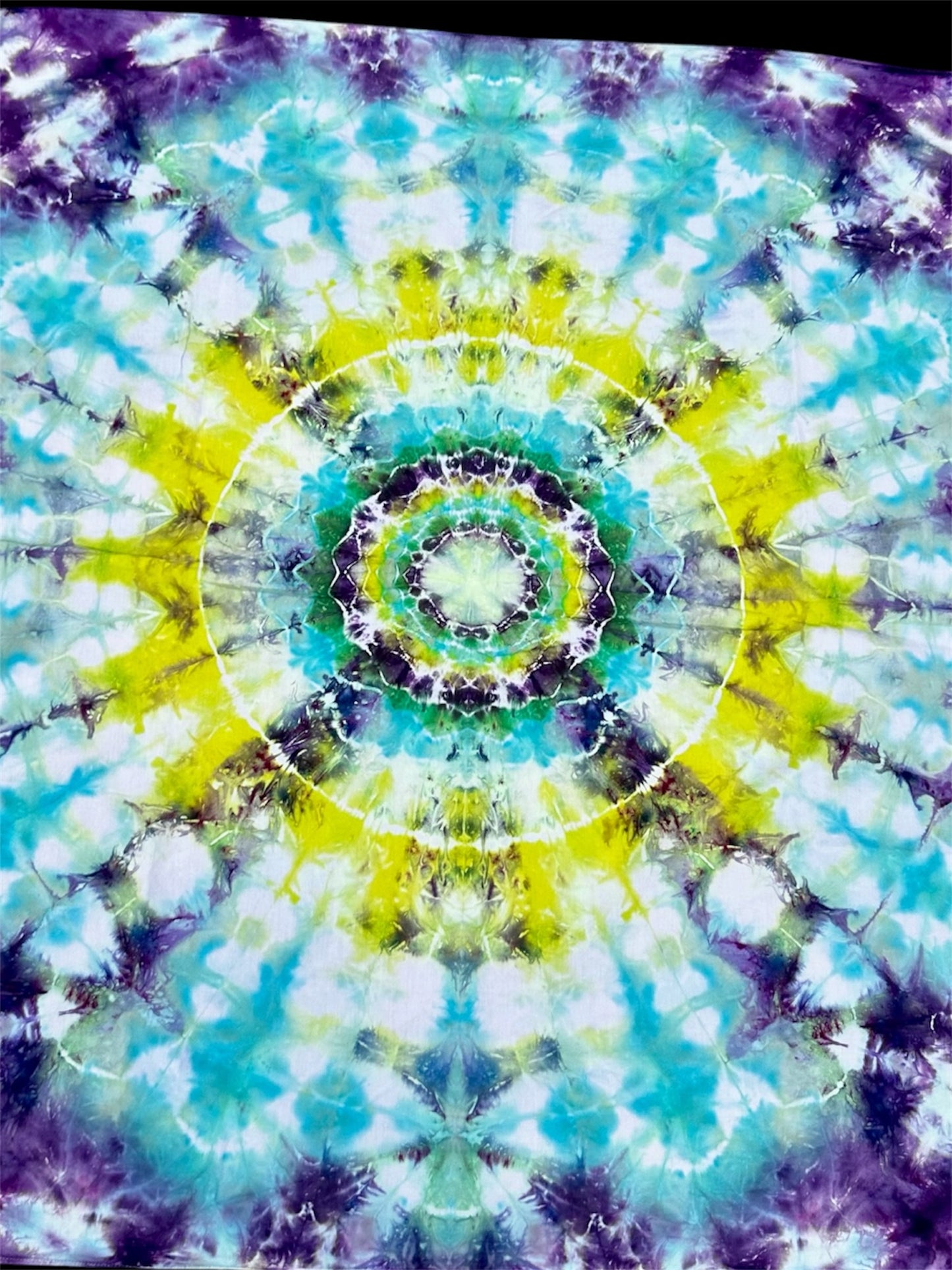 Psychedelic Petals UV Reactive Mandala Tapestry