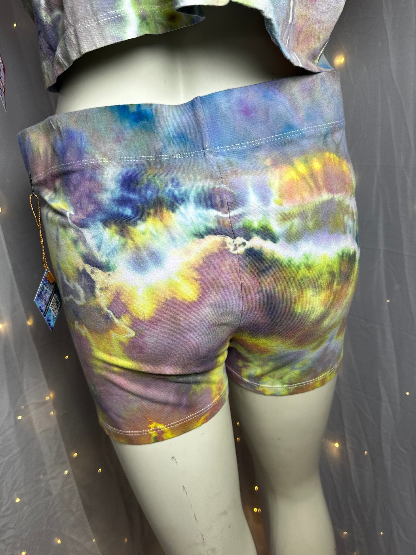 XL Violet Voltage Biker Shorts