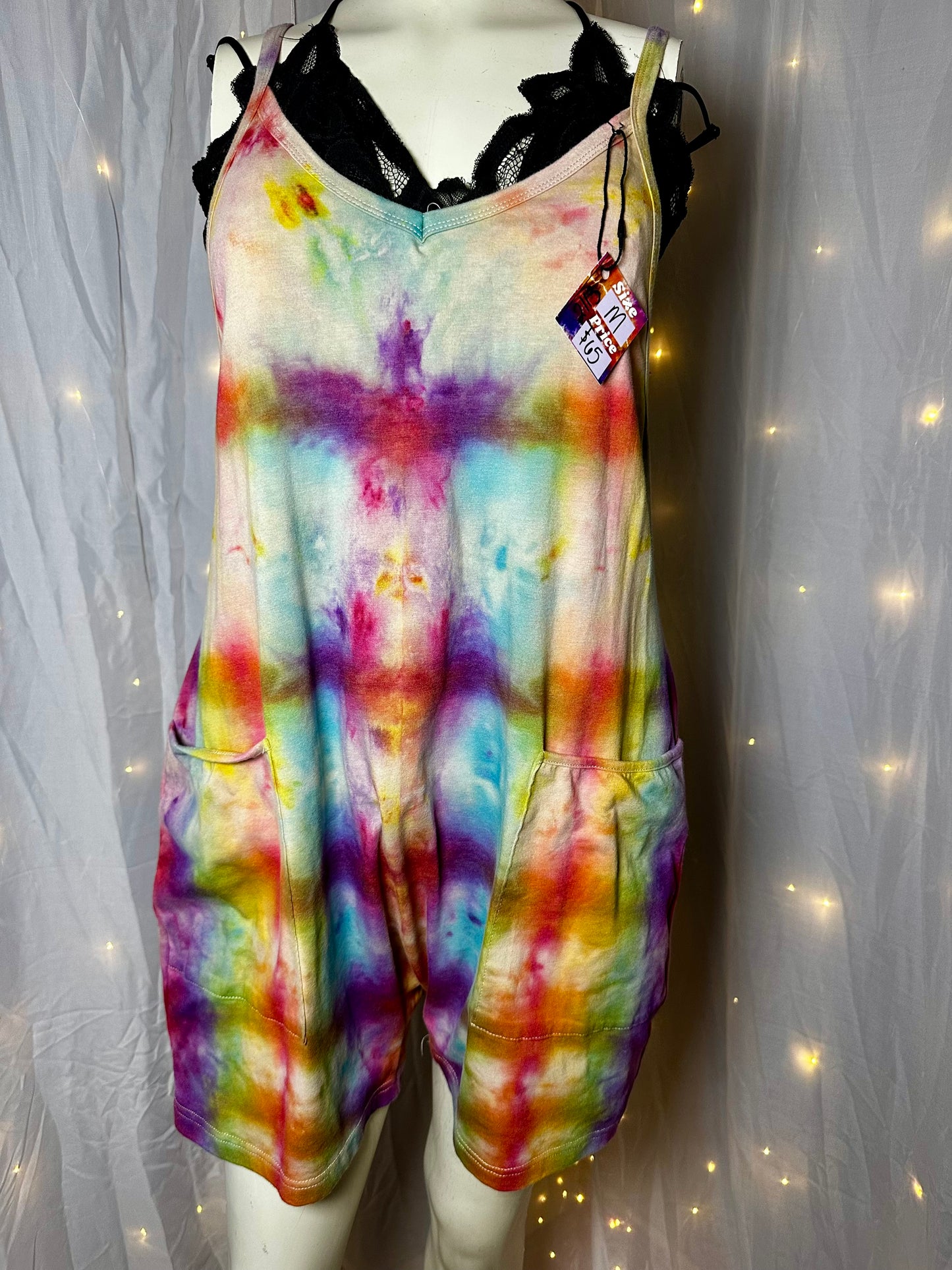 Medium Watercolor Whimsy Rainbow Romper