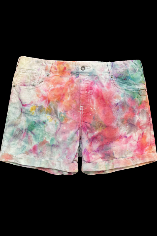 XL Sunset Sorbet Denim Shorts