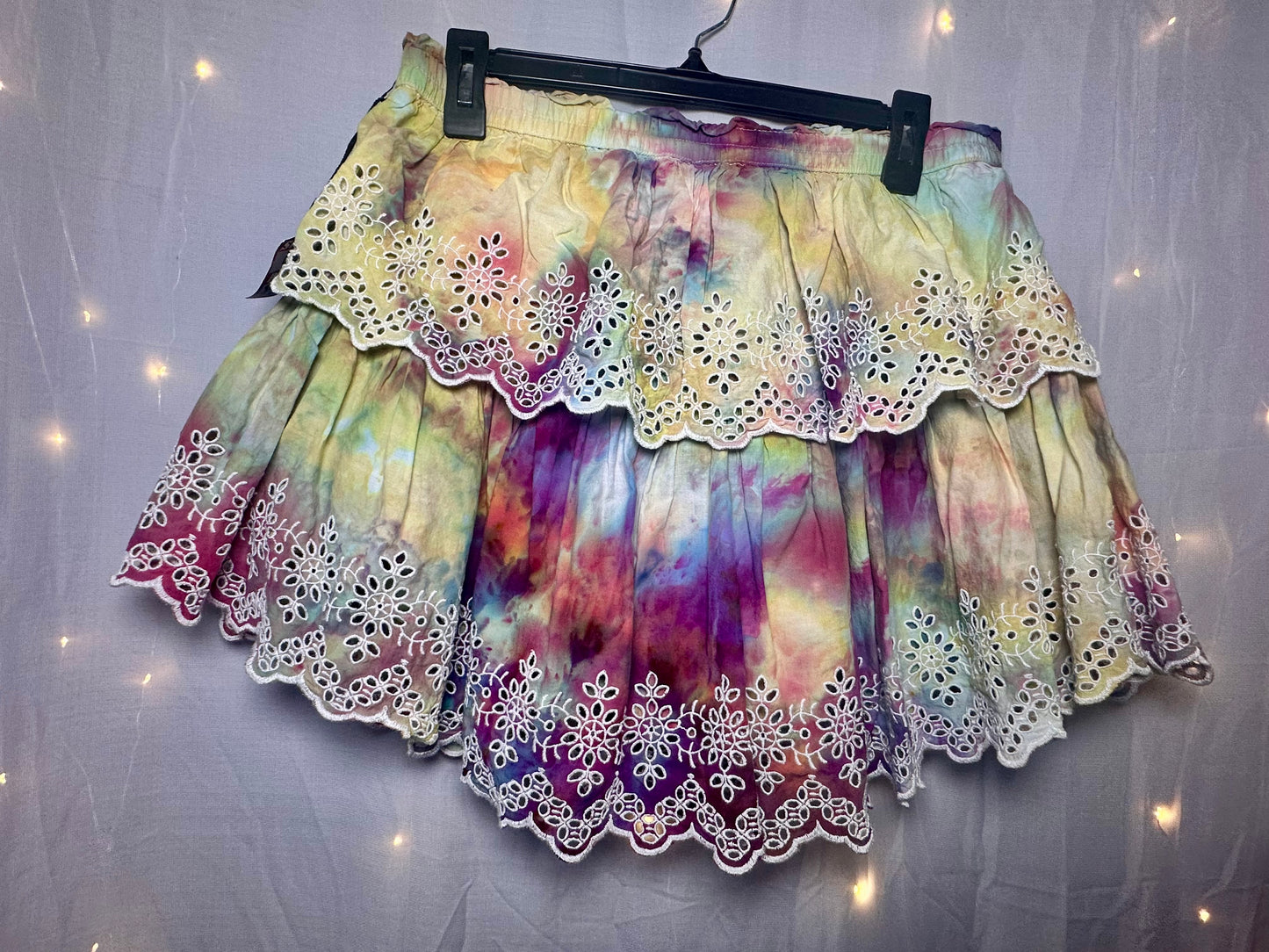 Large GAP Opal Meadow Lace Mini Skirt