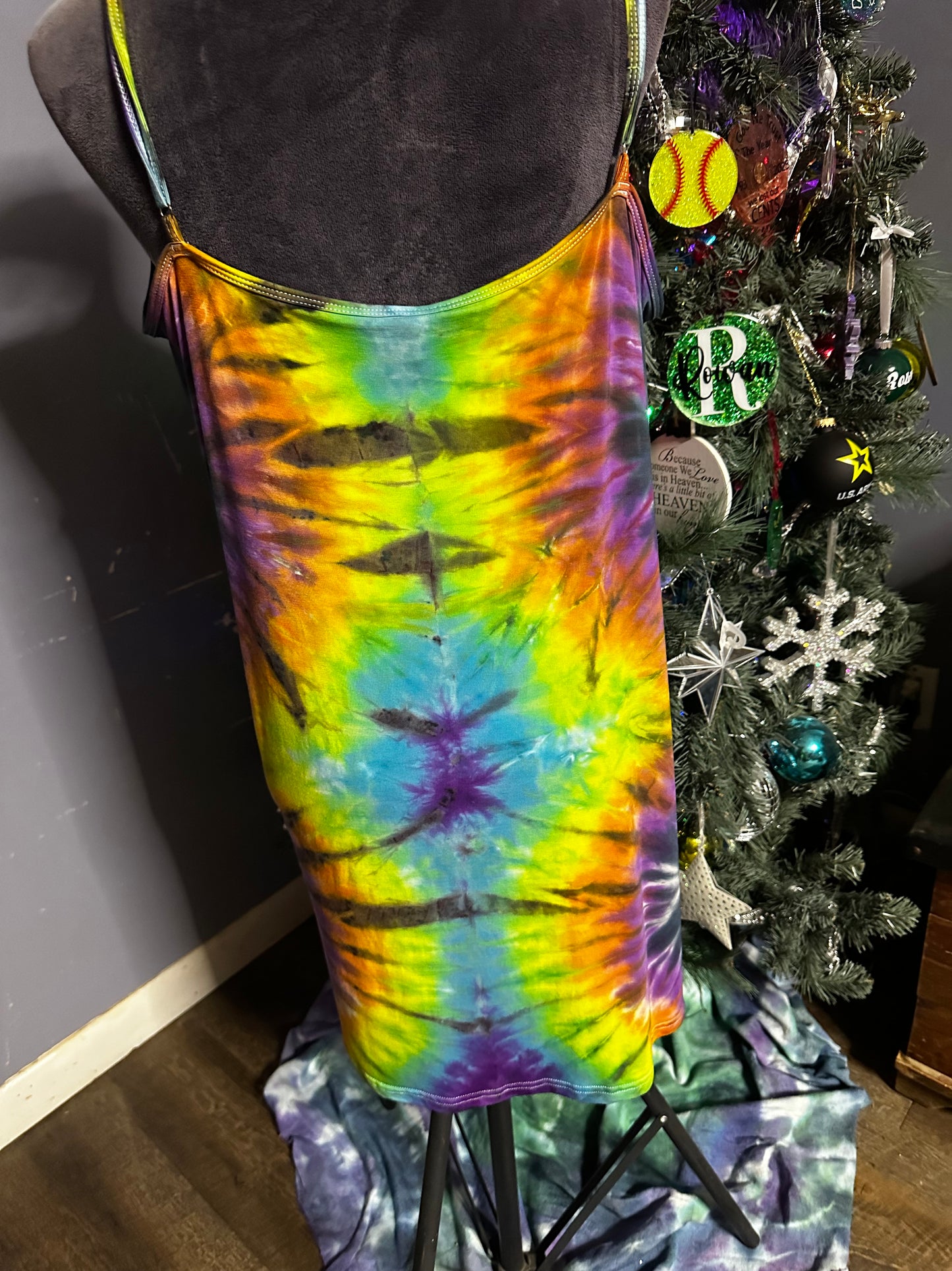 XXL “Sunspell Prism” Hand-Dyed Rayon Slip Dress