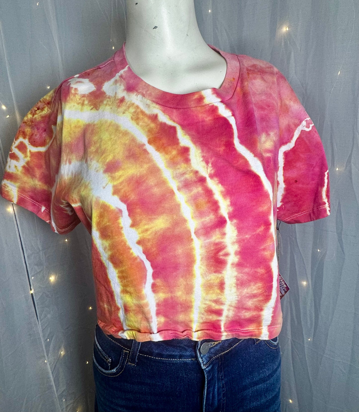 XL Flamingo Flash Crop Top