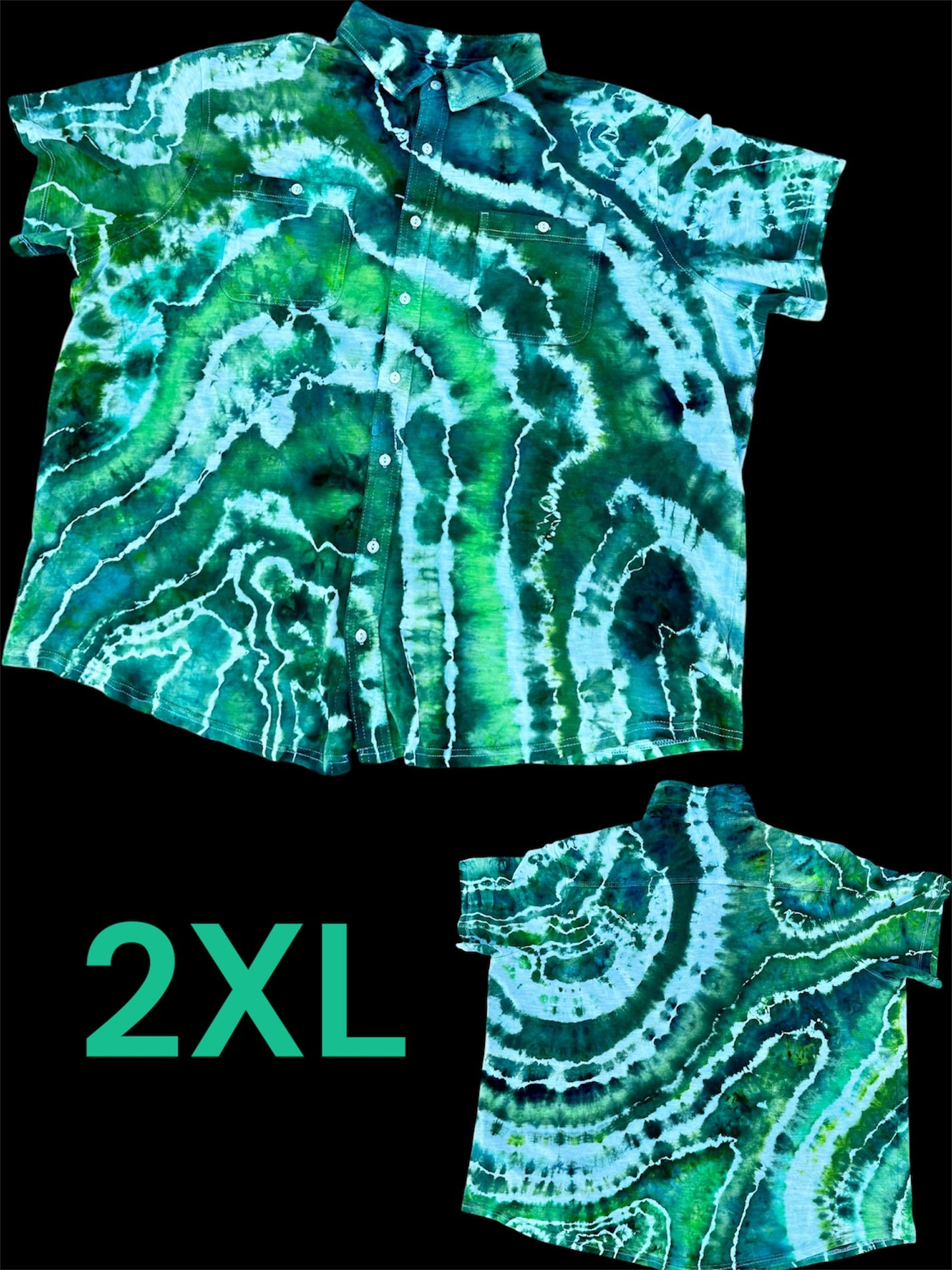 2XL Mystic Emerald Forest Button Down