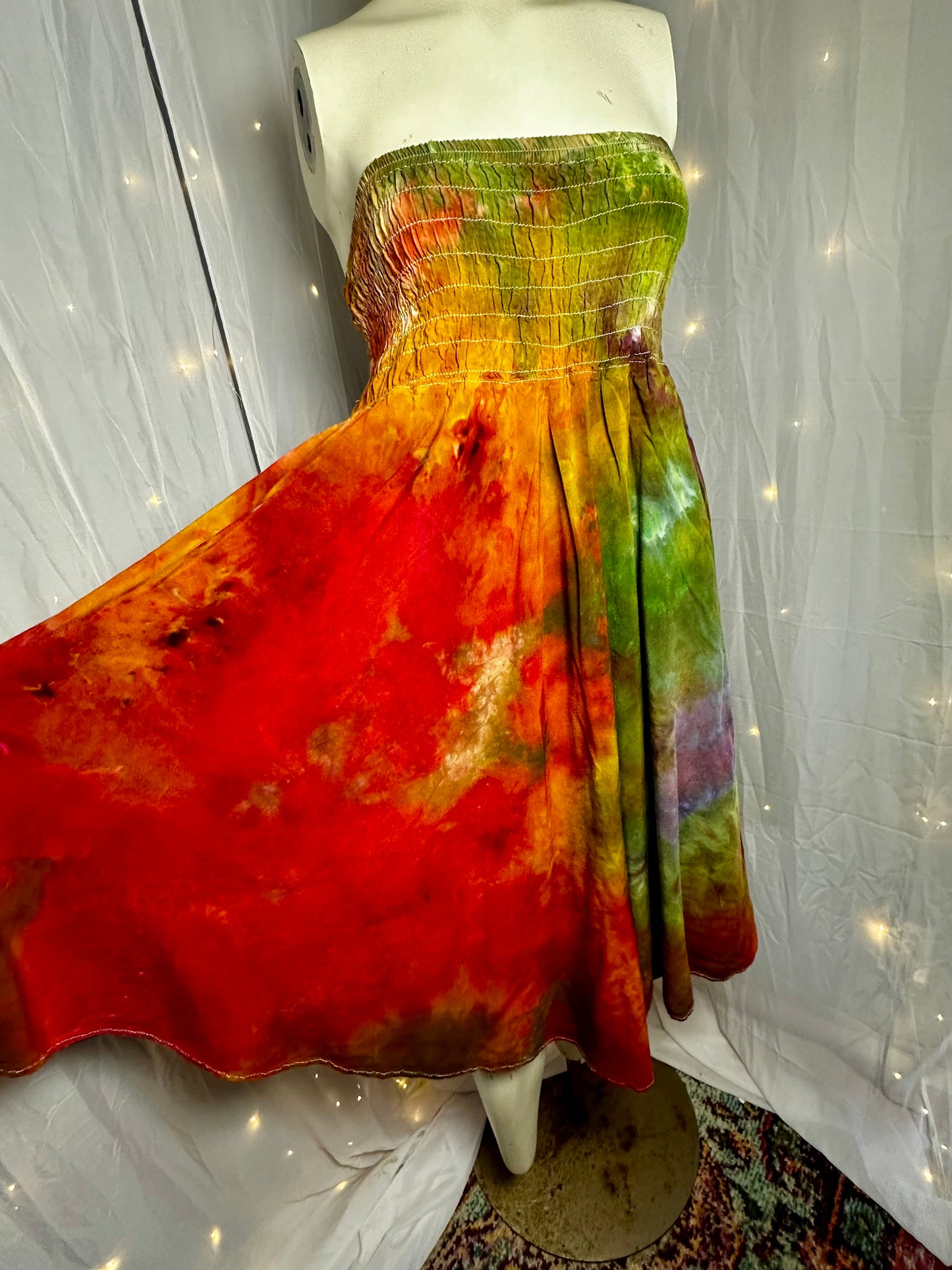 L/XL/2X Rustic Rainbow Grove Convertible Dress & Skirt