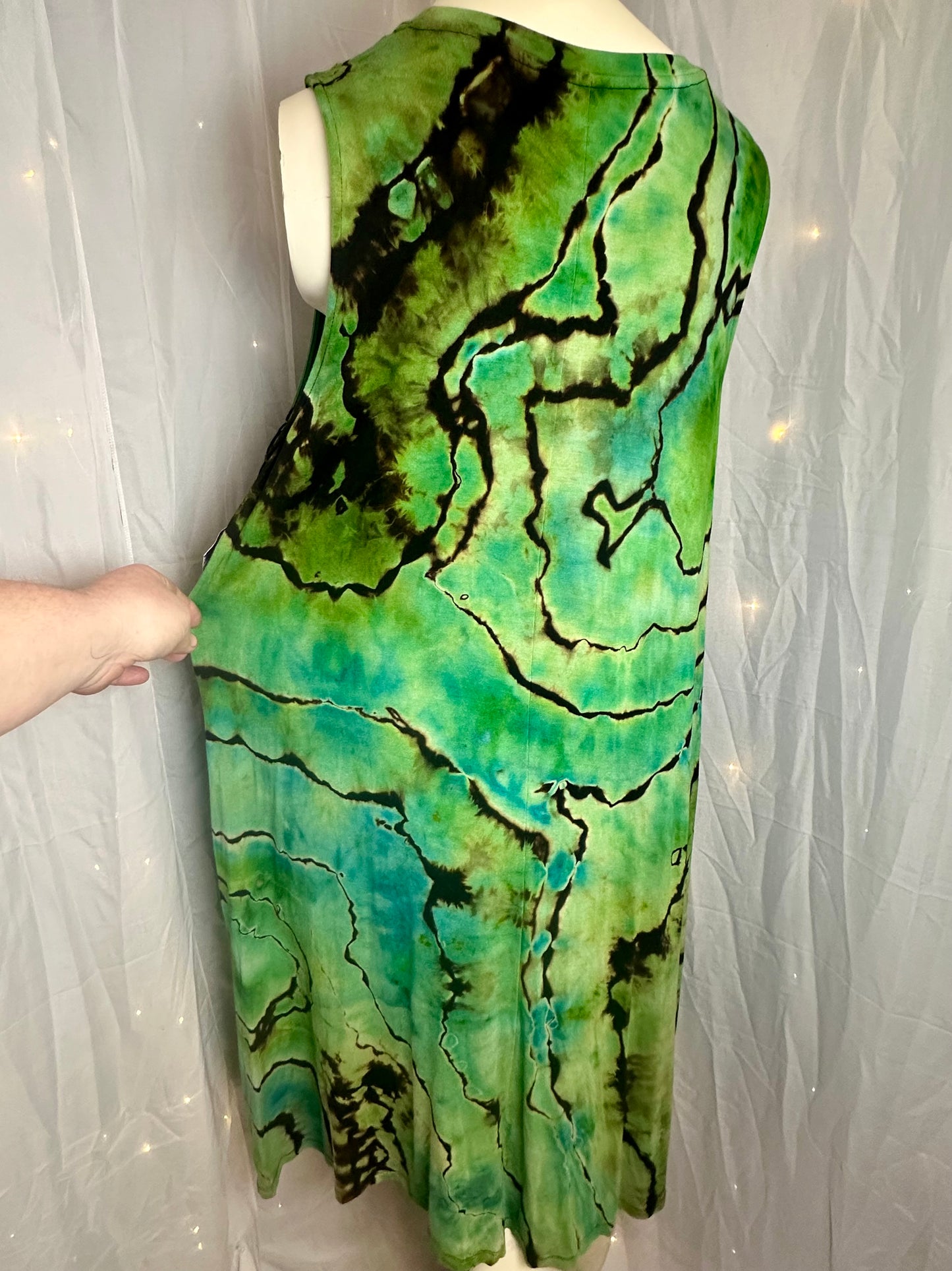 XL Emerald Geode Swing Dress