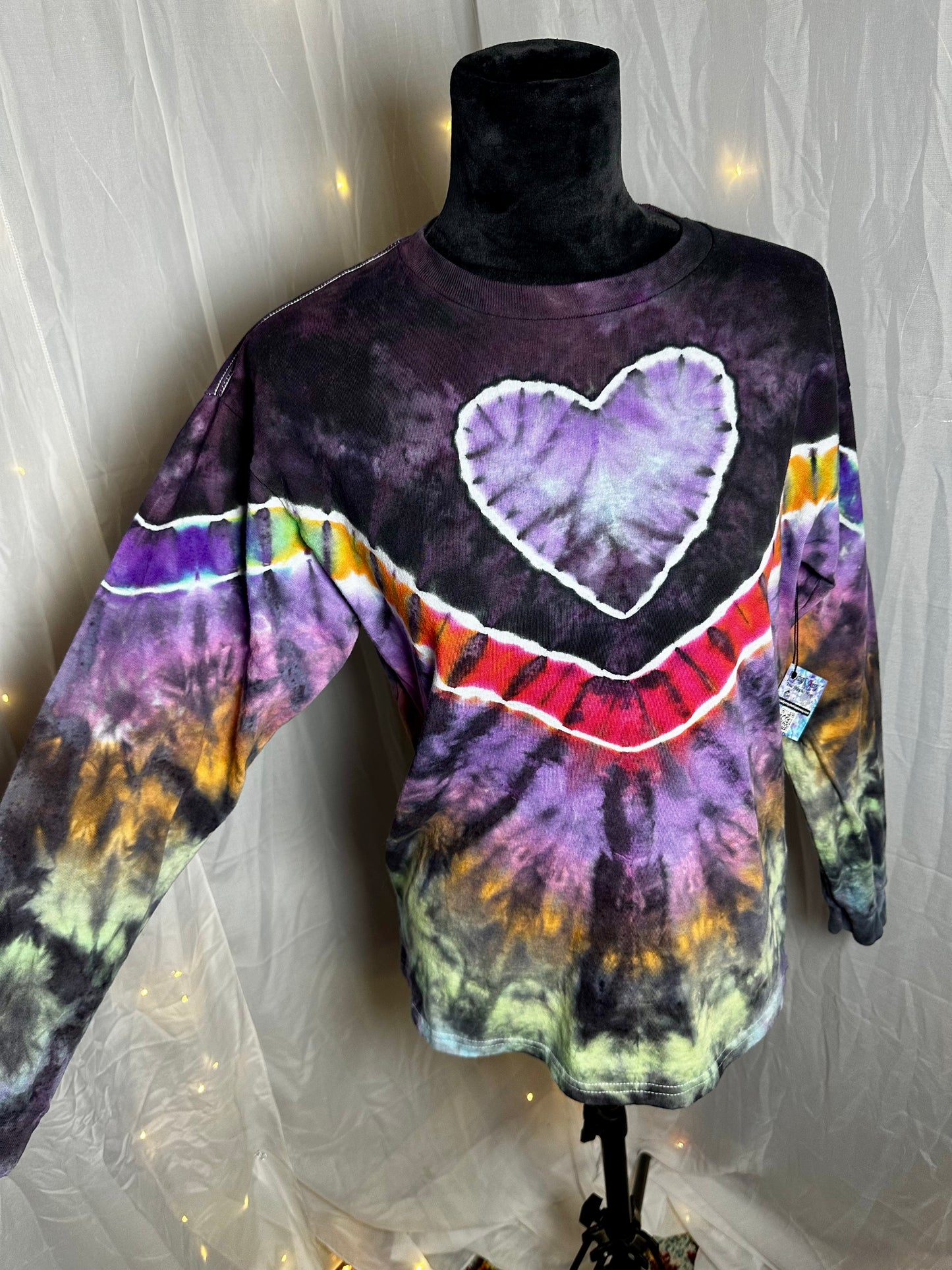 Youth XL Cosmic Ember Heart Long Sleeve Tee