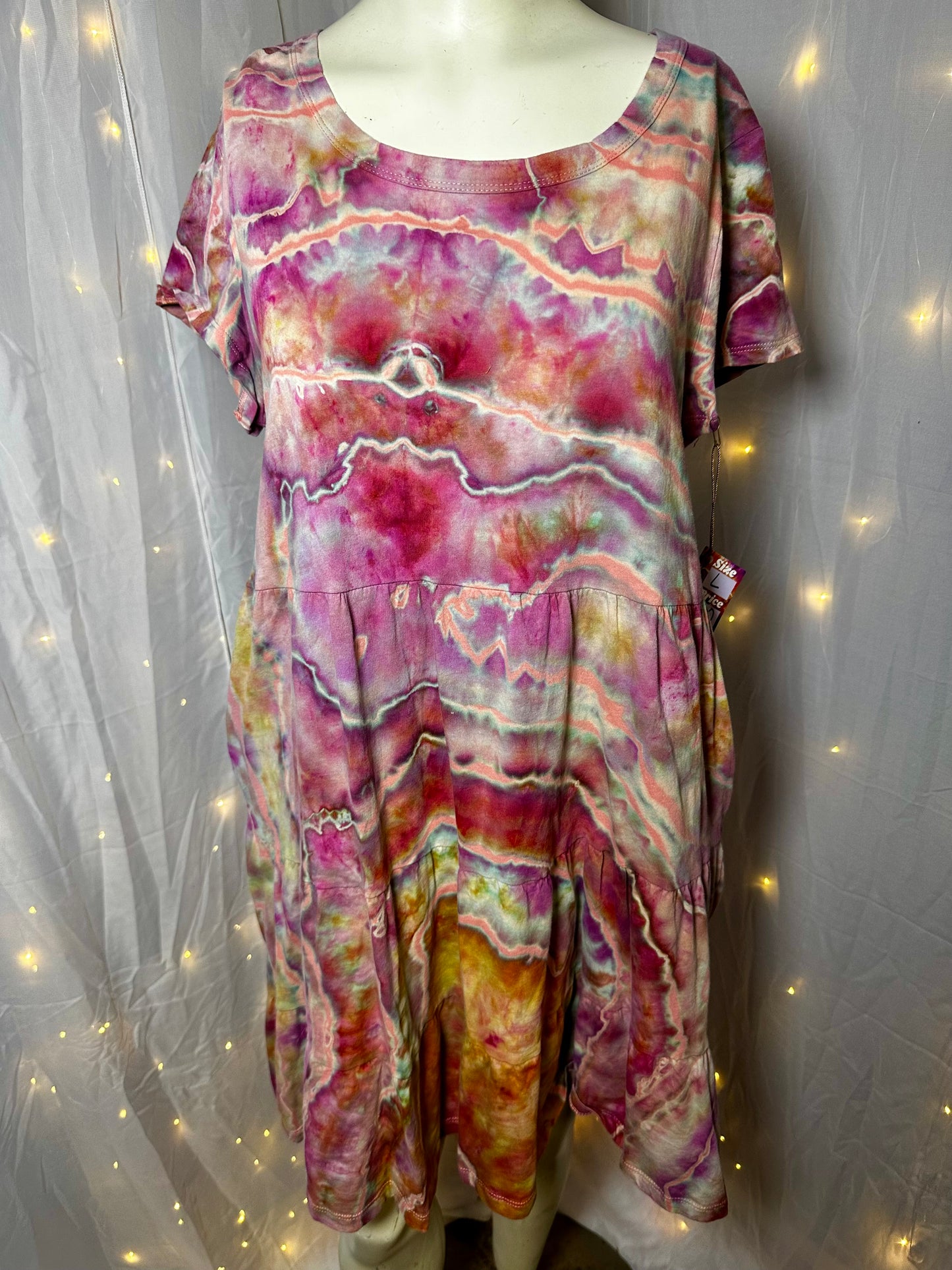 Large Rose Quartz Reverie T-Shirt Dress