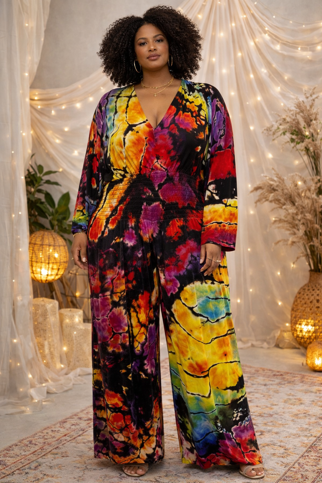 3X Wild Rainbow Dream Jumpsuit