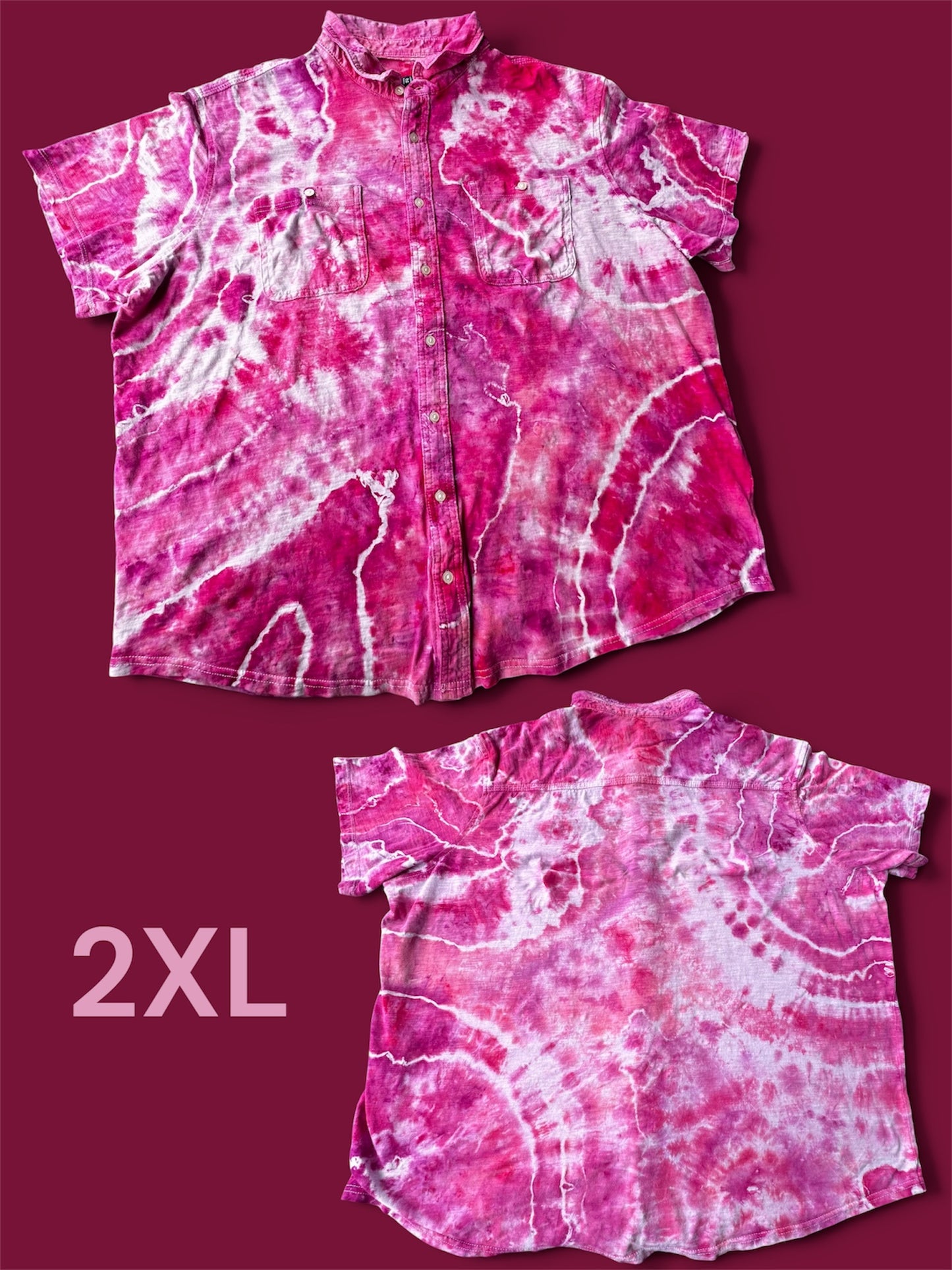2XL Electric Rose Button Down