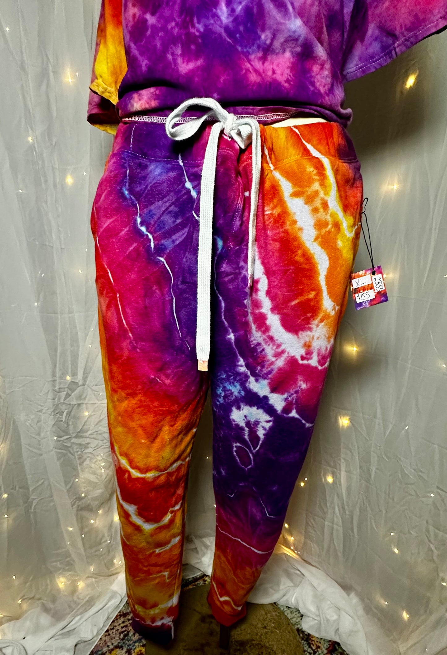 XL Heatwave Geode Hippie Jogger Sweatpants