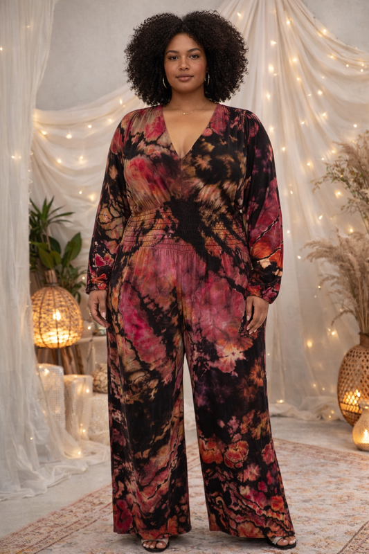 4X Burnish Rose Jumpsuit