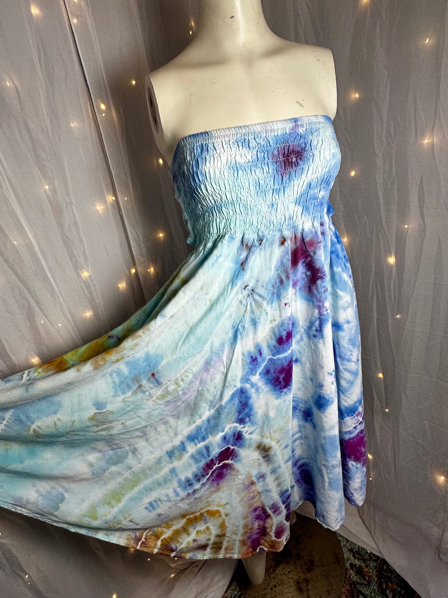 L/XL/2X Bluebell Breeze 2-for-1 Dress & Flowy Skirt