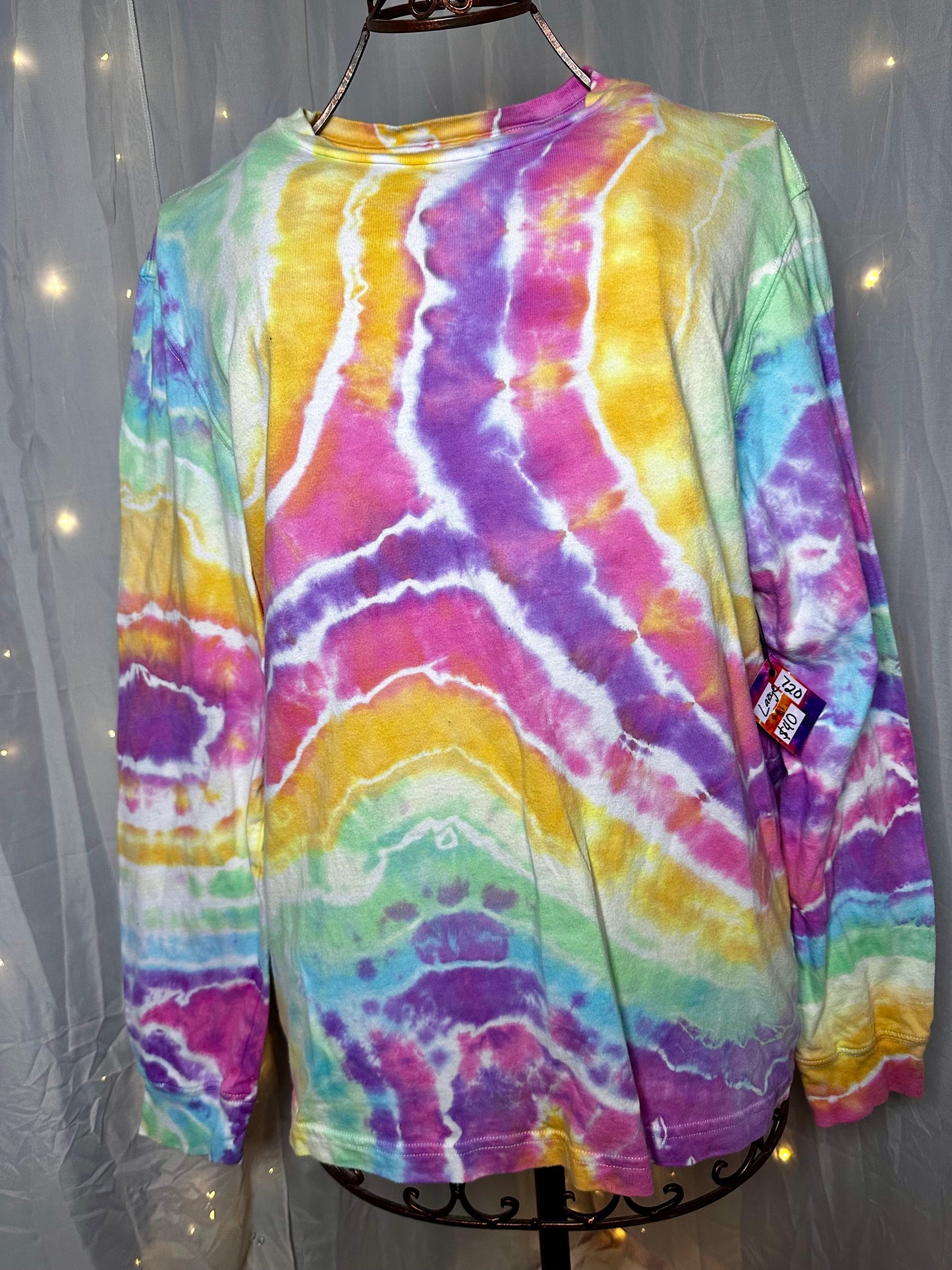 Large Cotton Candy Current Long Sleeve Tee