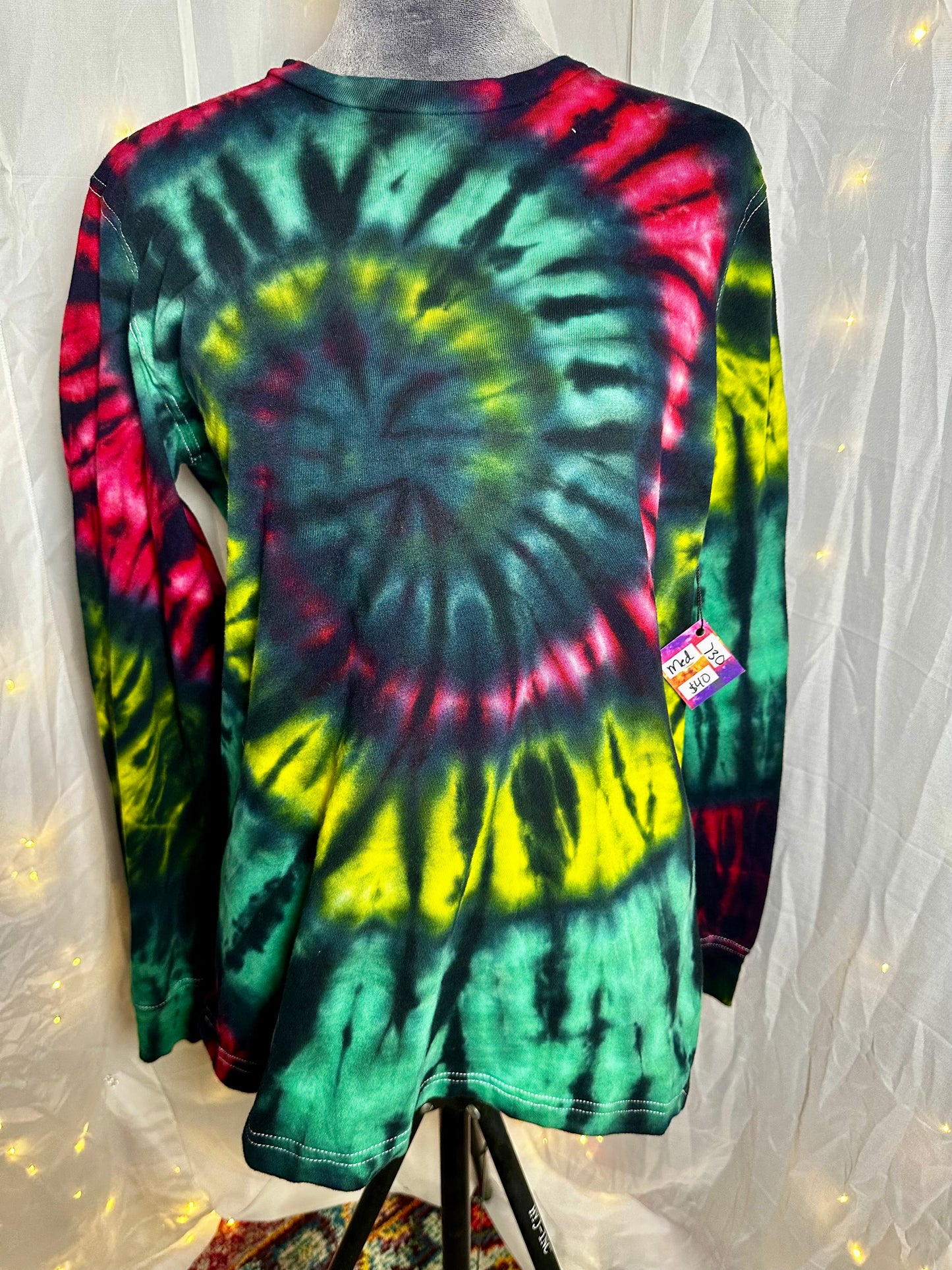 Medium Rasta Rhythm Spiral Long Sleeve T-Shirt