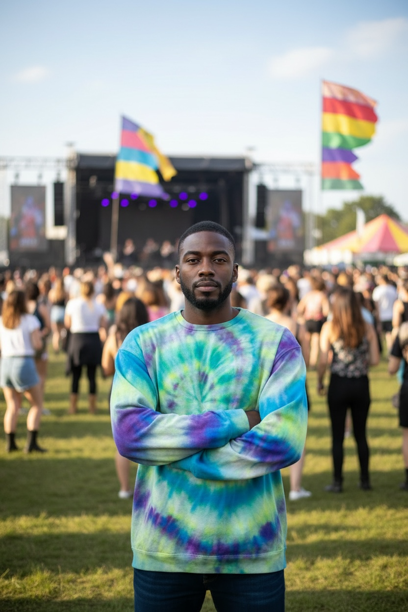 3XL Blacklight Blue Surge Spiral Long Sleeve Tee