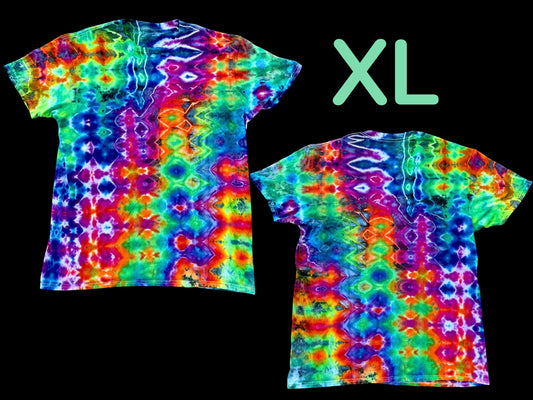 XL Prismatic Pixel Glitch Tee