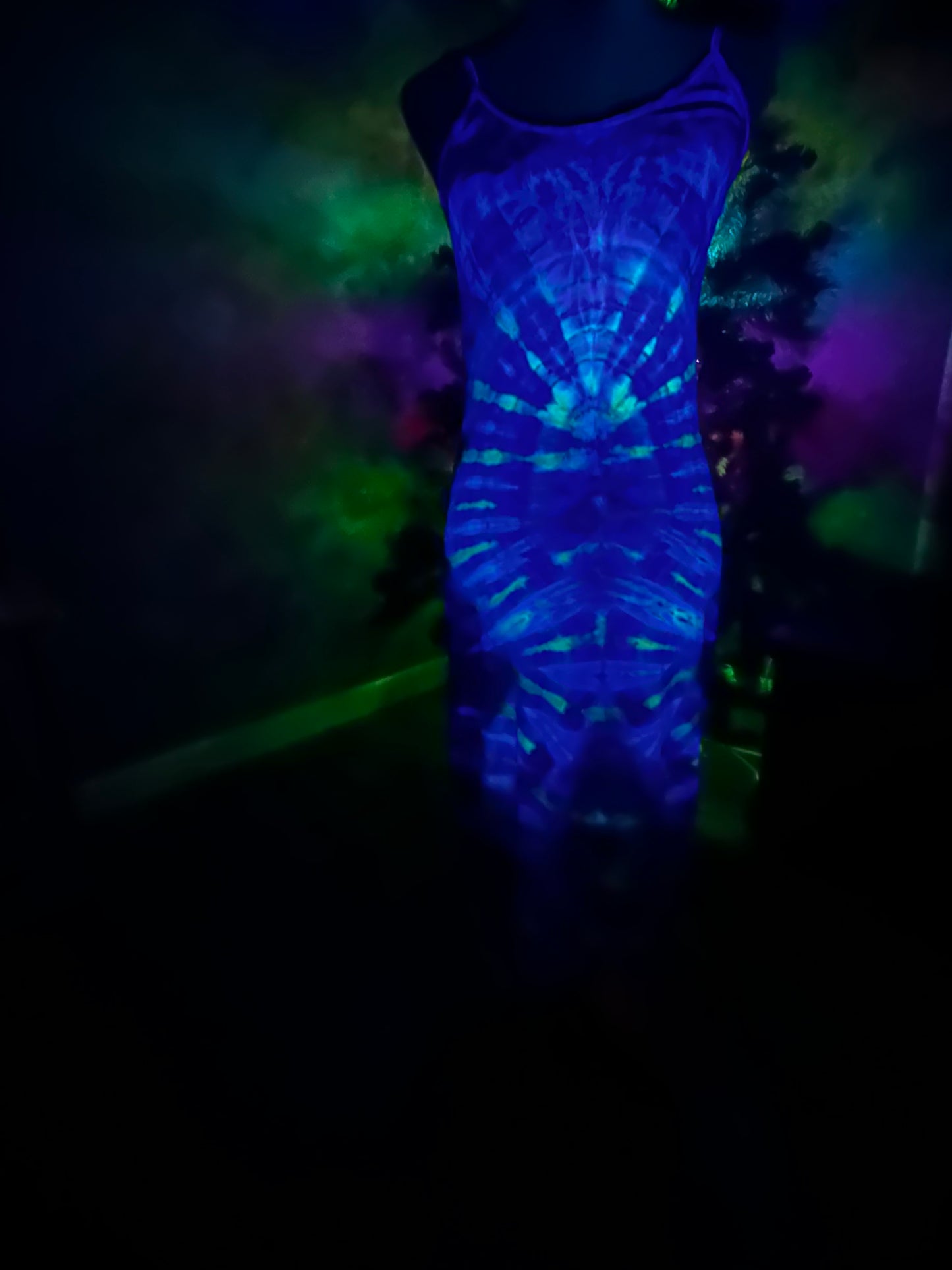 Medium “Curved Edges” UV Reactice Bodycon Slip Dress
