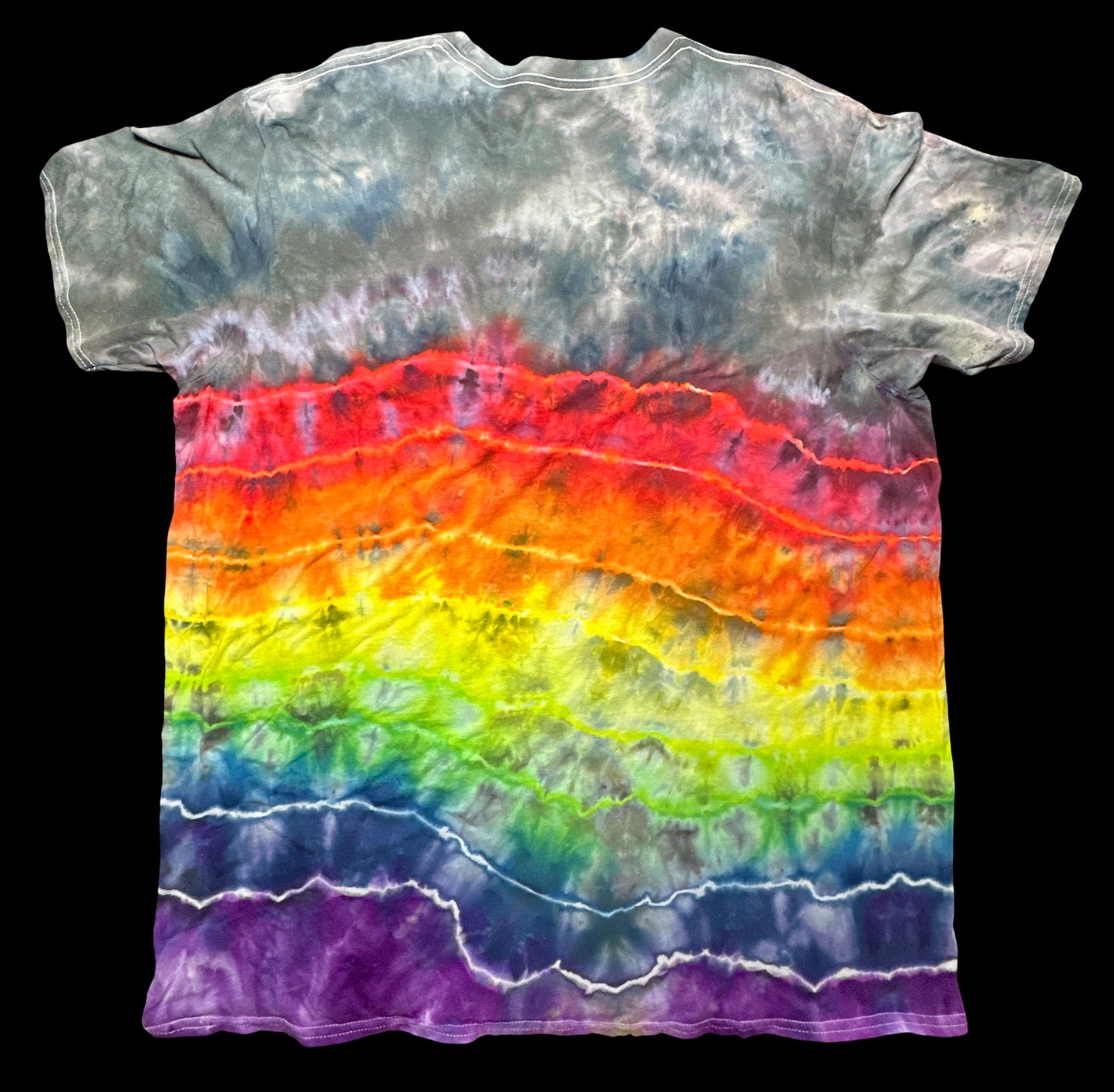 2XL Electric Rainbow Geode Tee