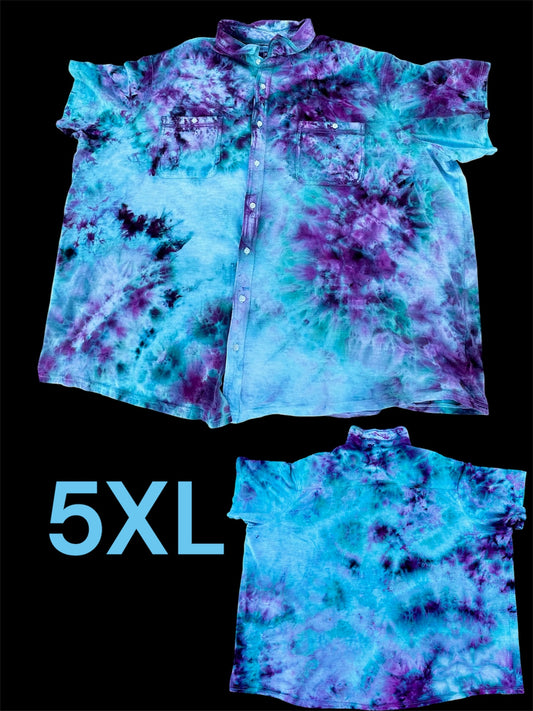 5XL Aurora Galaxy Button Down