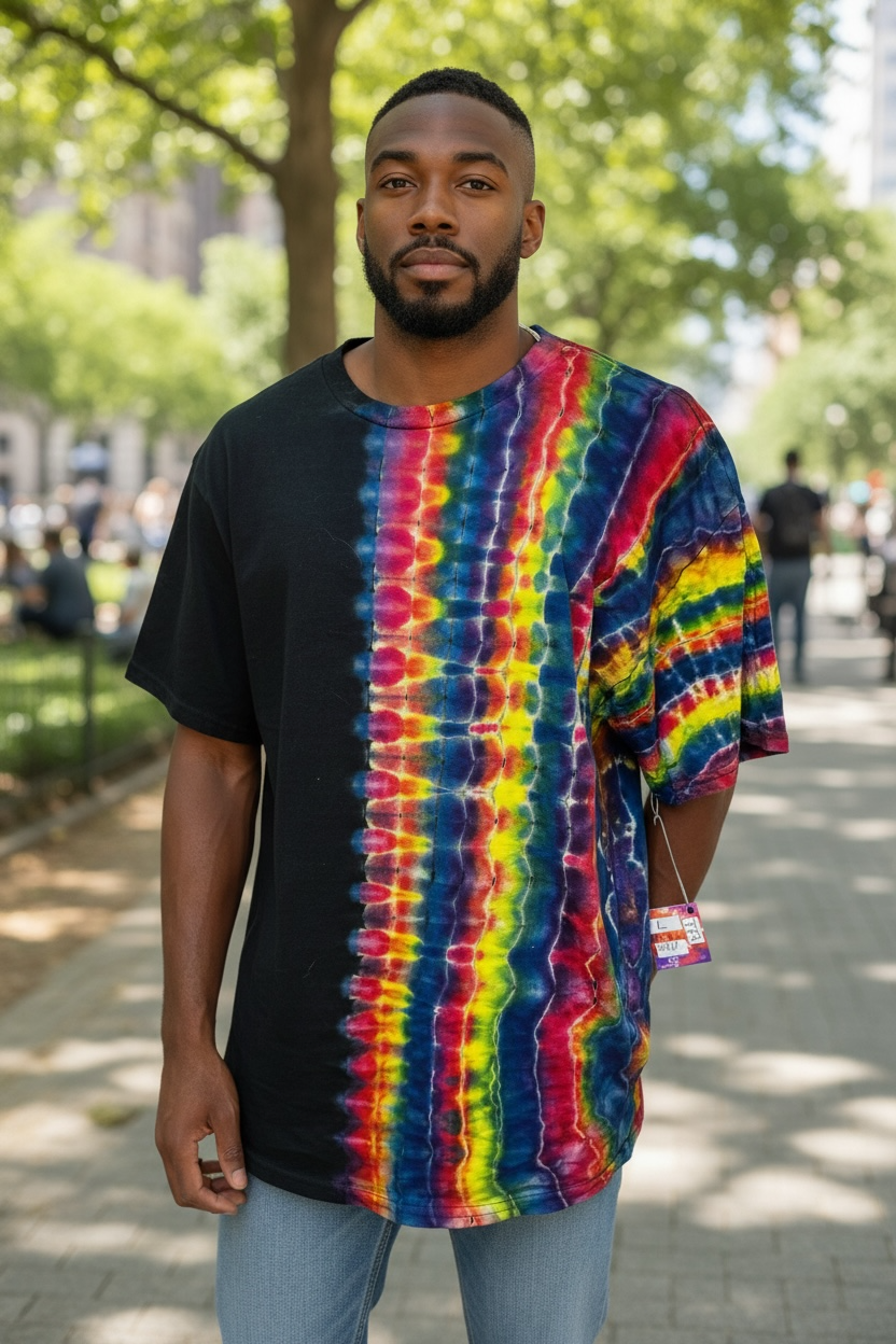 Large Midnight Rainbow Split Personality Tee