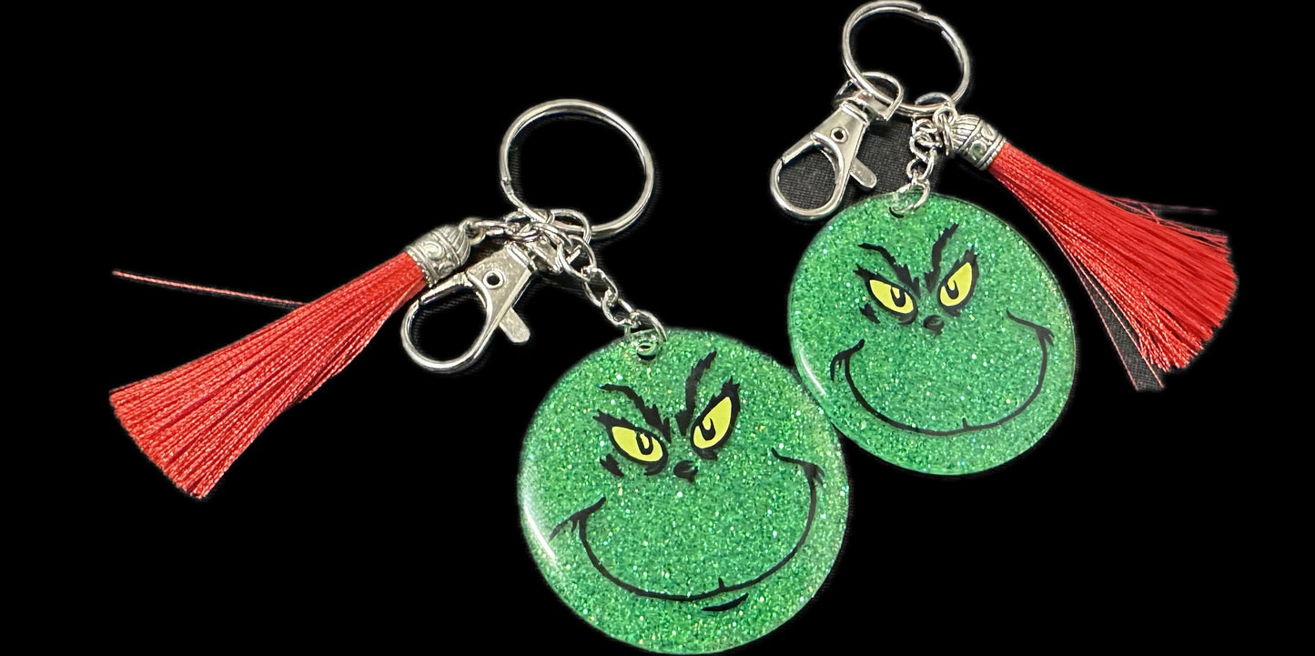 Grinch Inspired Keychain