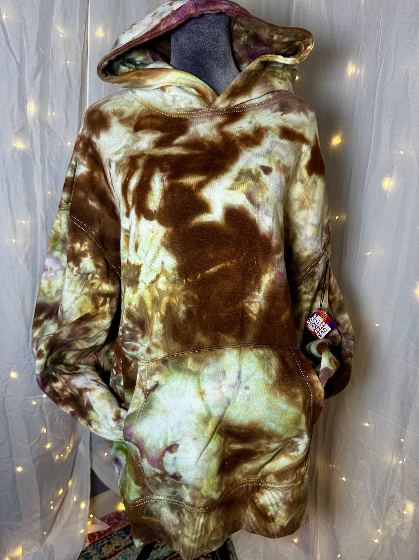 3XL “Mint Chocolate Chip” Ice Dyed Hoodie