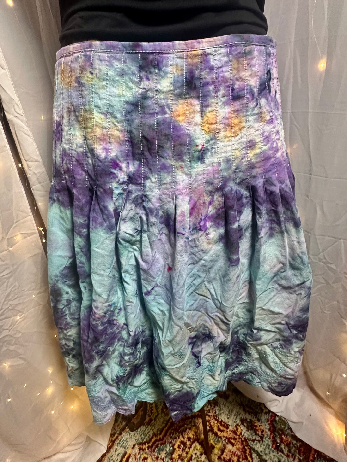 Size 14 Honey Lavender Fields Skirt *Upcycle*