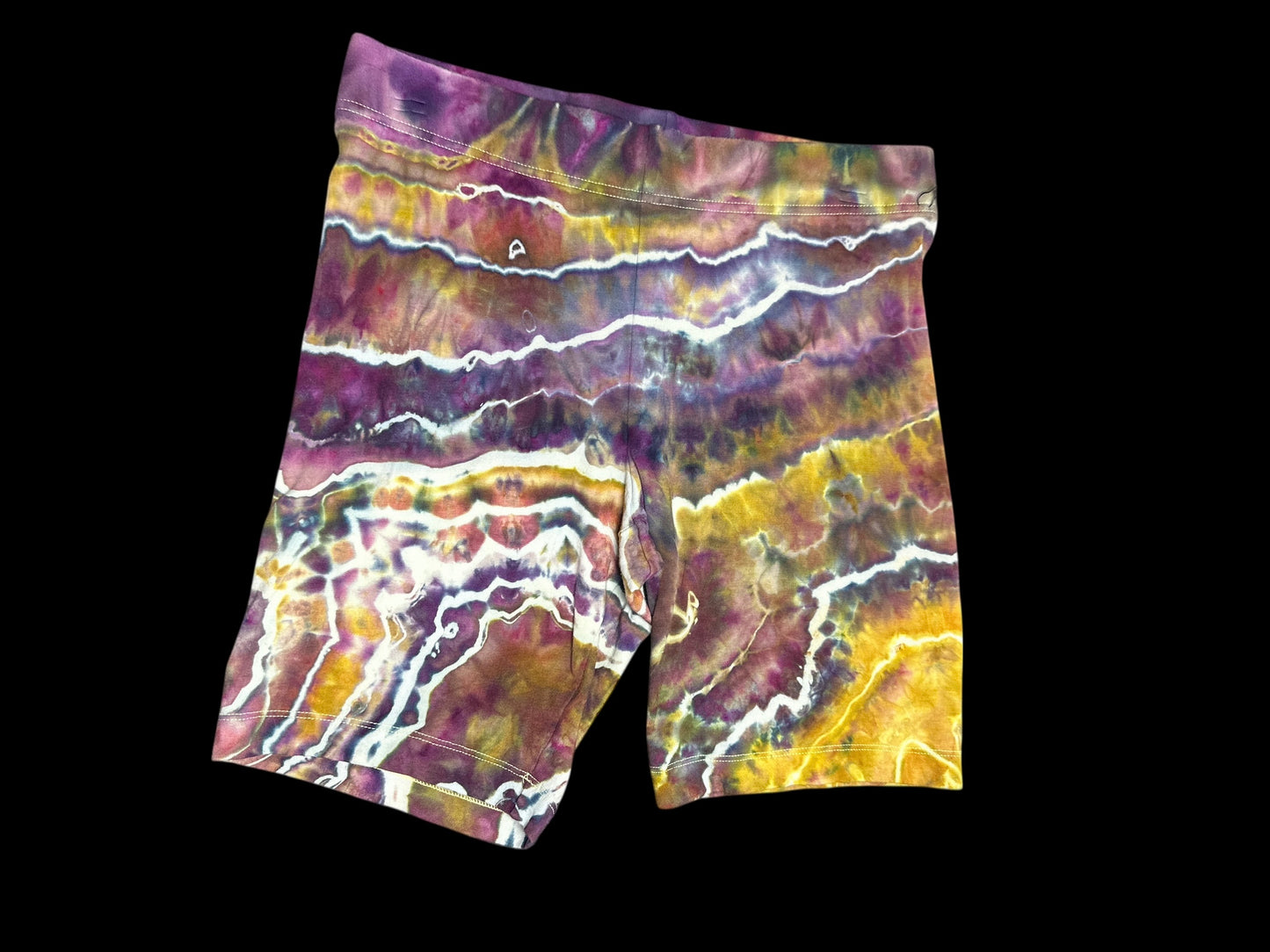 Medium Amethyst & Gold Biker Shorts