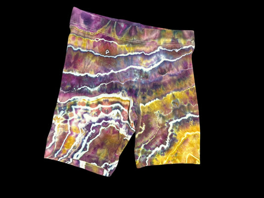 Medium Amethyst & Gold Biker Shorts