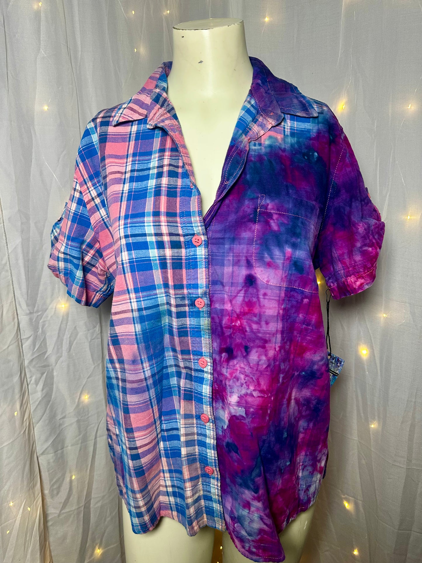 ✨UPCYCLED✨ Large Twilight Remix Button Up