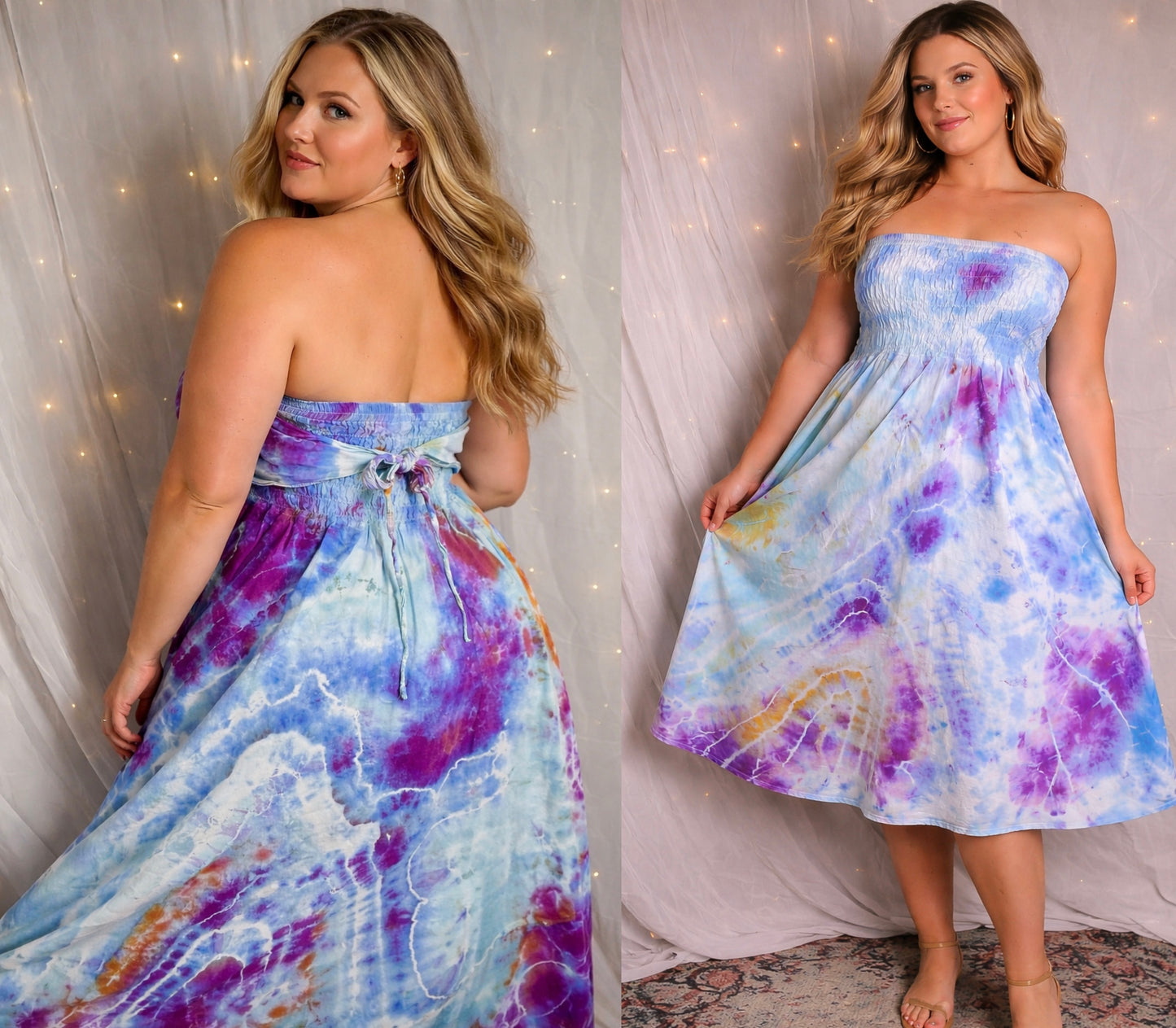 L/XL/2X Bluebell Breeze 2-for-1 Dress & Flowy Skirt