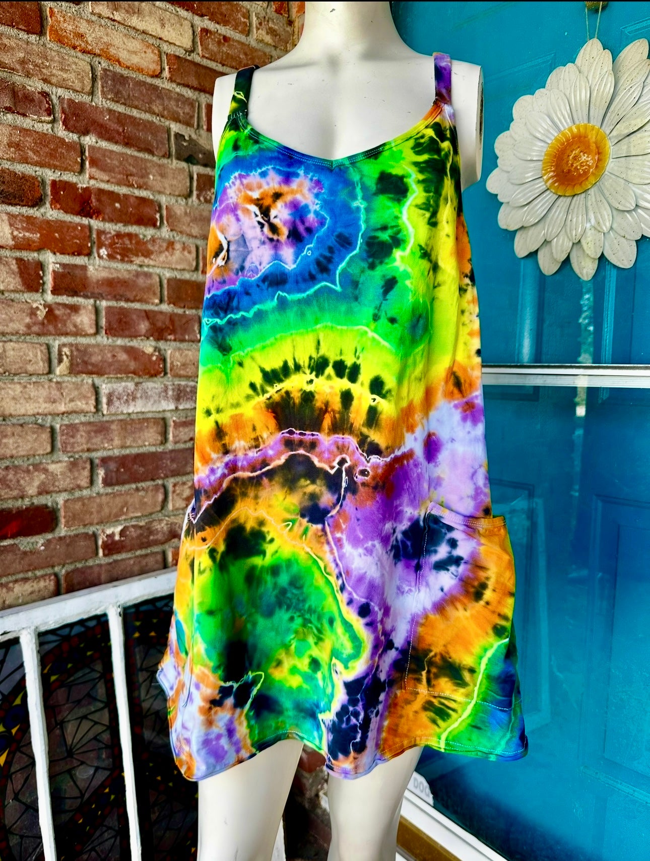 XL Kaleidoscope Chaos Romper Dress