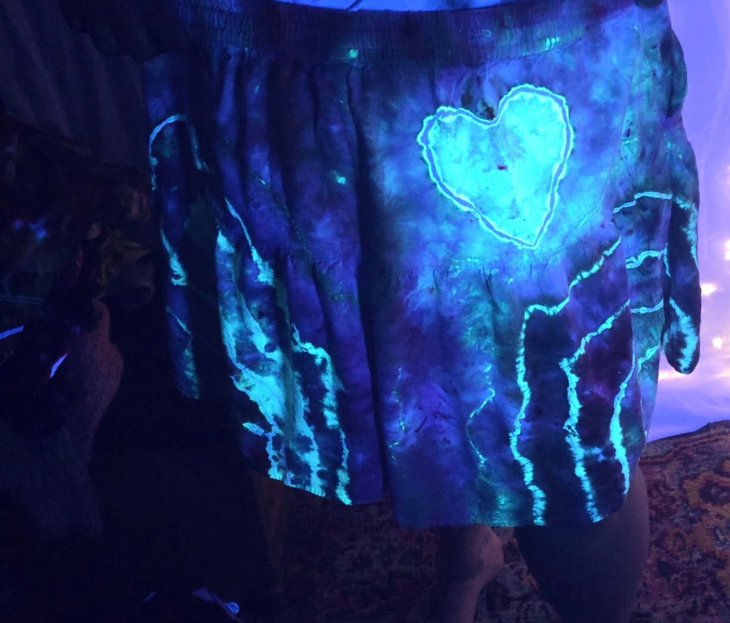 XXL Electric Love Flowy Festival Shorts *UV Reactive*