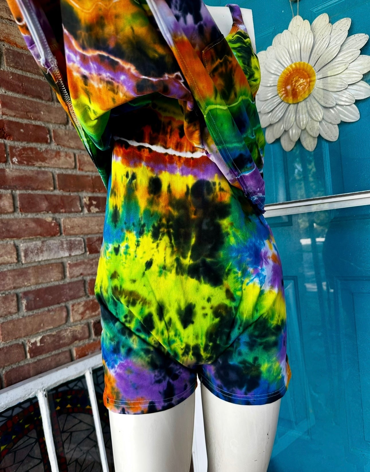 XL Kaleidoscope Chaos Romper Dress
