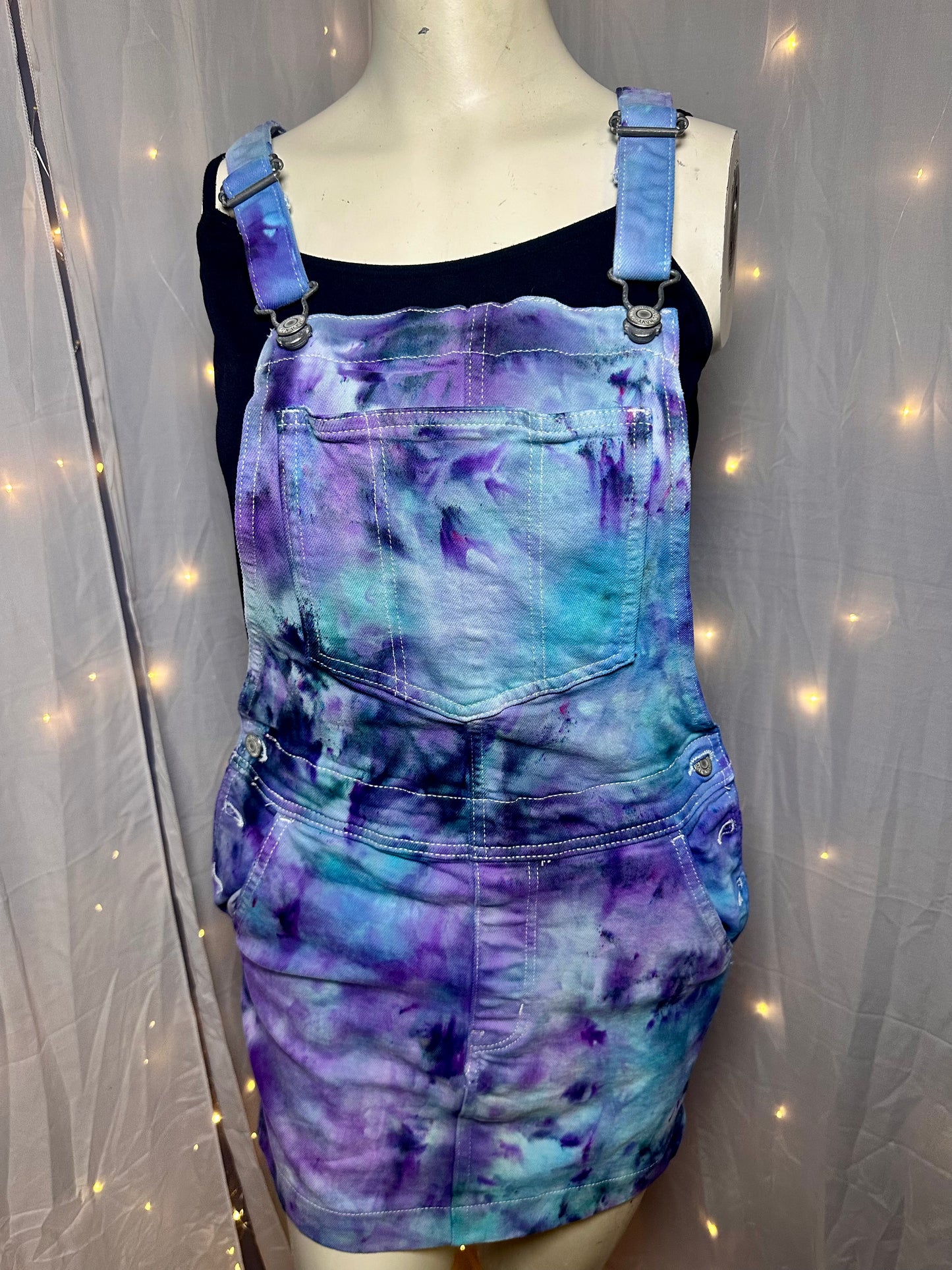 Size 4 Galaxy Garden Overall Mini Skirt